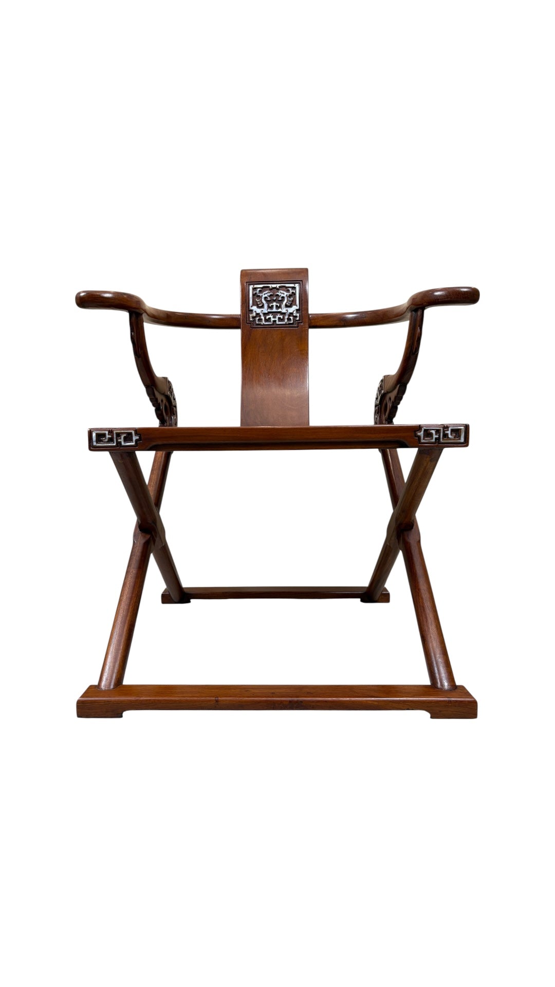 Chinese Reproduction Ming-style folding Horseshoe-back Armchair
