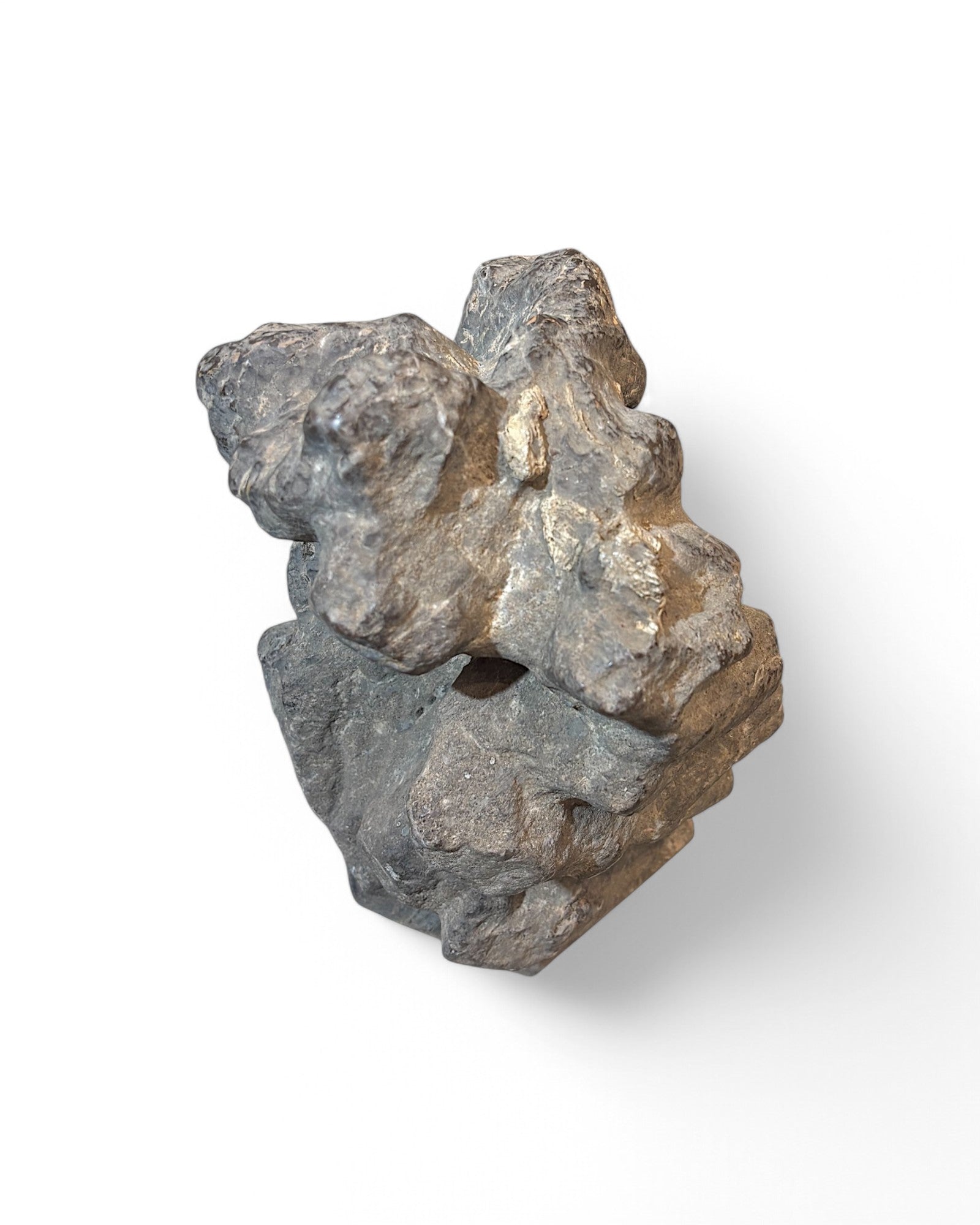 Suzhou stones (供石) Scholar Rock Oval Limestone Carved Hoop Sculpture