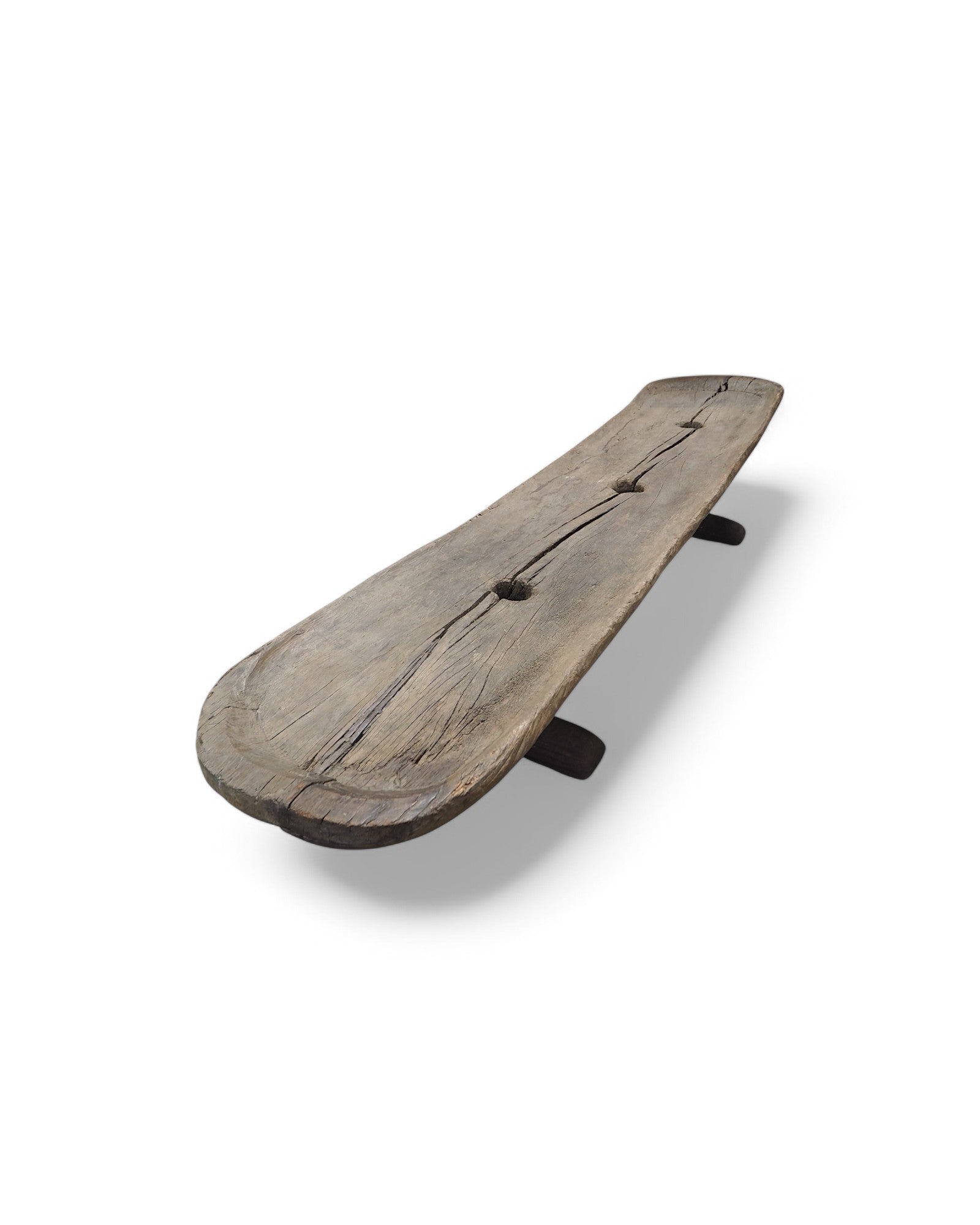 Extravagant Giant Antique Indian Wooden Rice Grinder 1920s