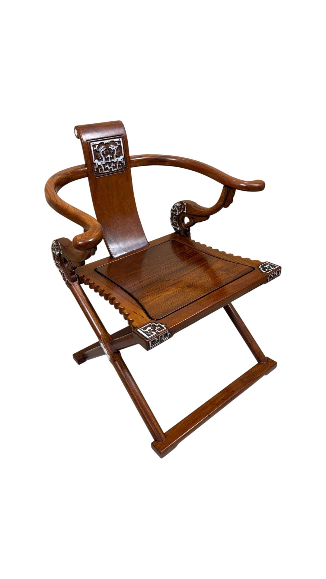 Chinese Reproduction Ming-style folding Horseshoe-back Armchair