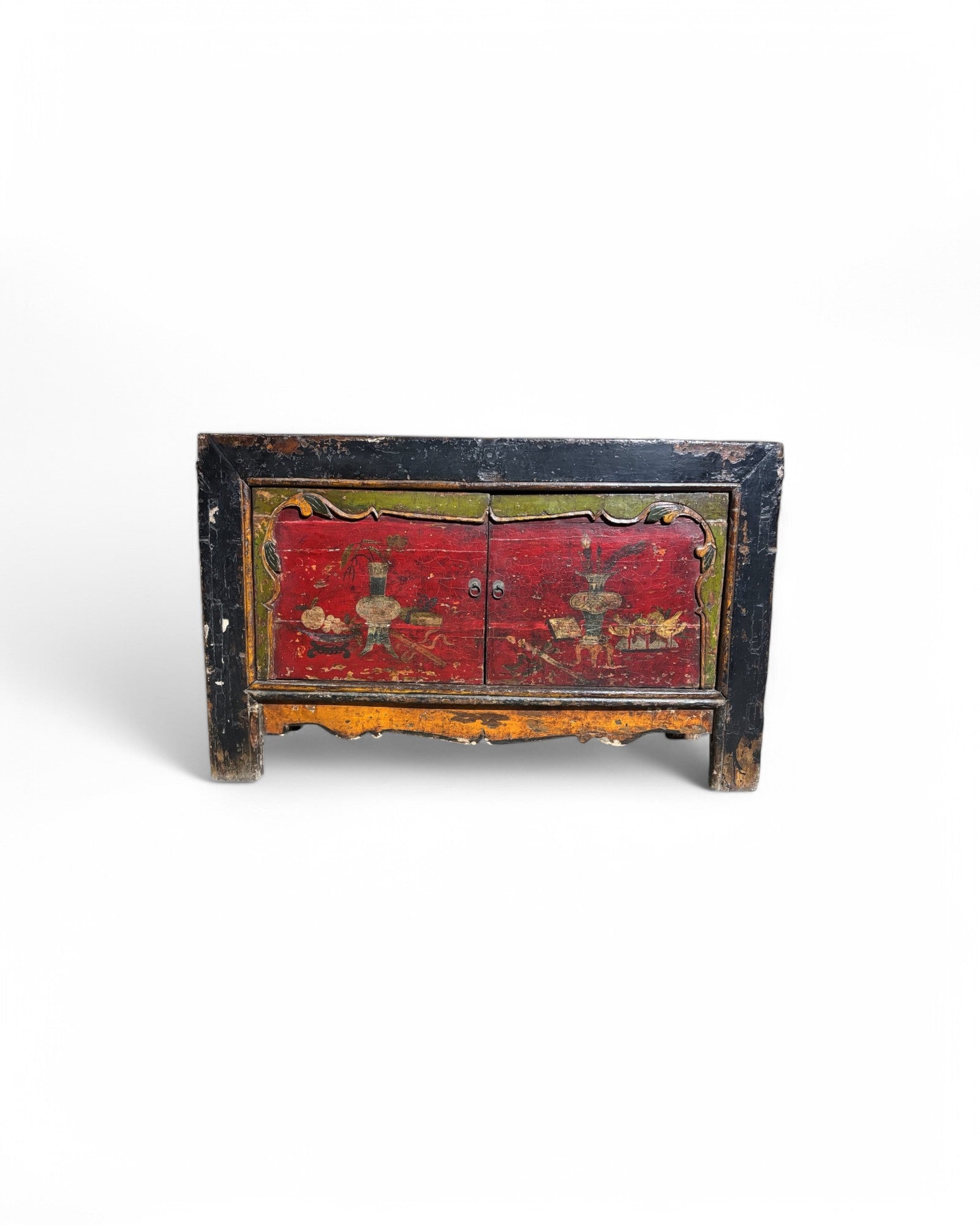 Antique Chinese Sideboard with Ornamental Painting Decoration