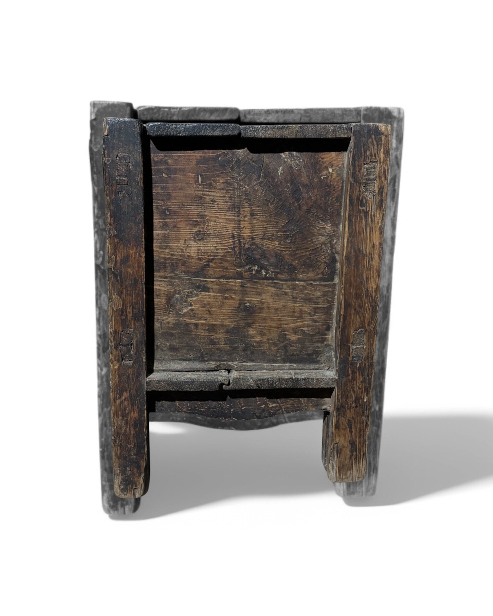 Antique Chinese Scenic Hand Painted Tri-Compartment Chest
