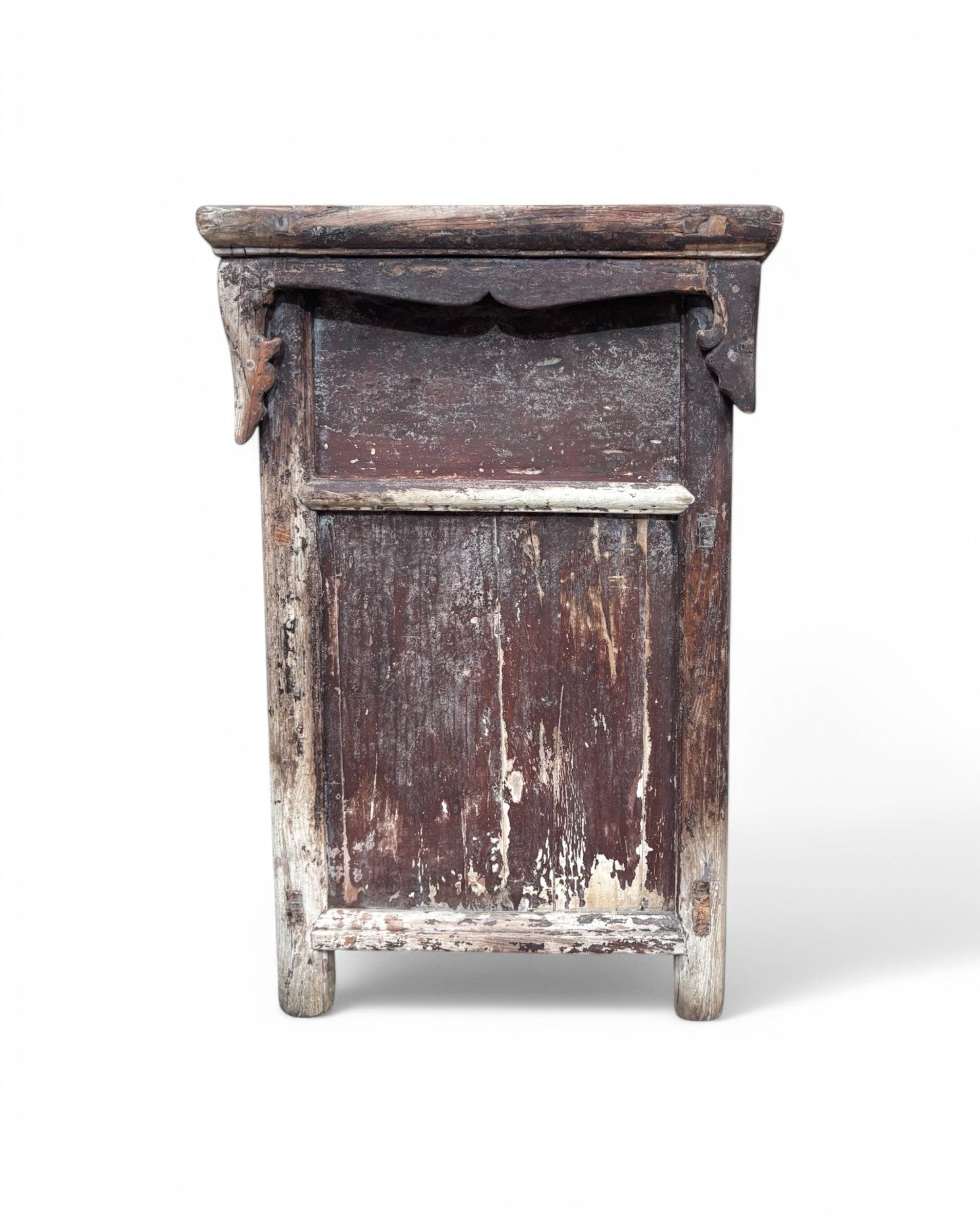 Antique Distressed Blood Red Chinese Sideboard