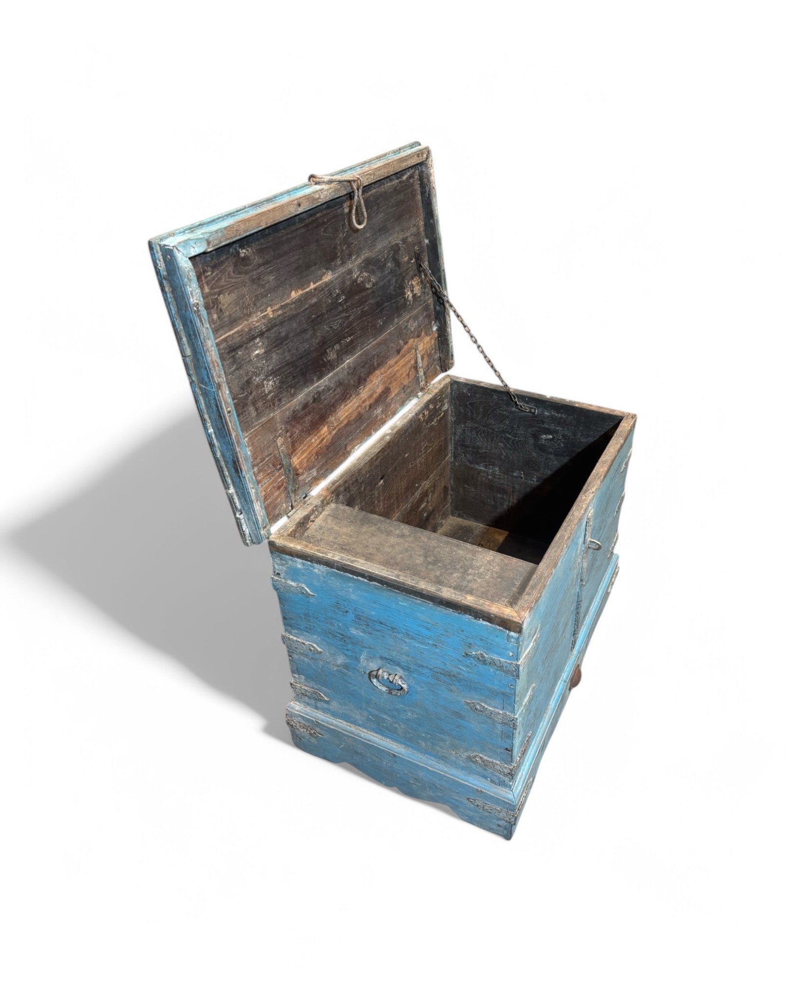 1940 Baby Blue Wooden Goa Storage Chest