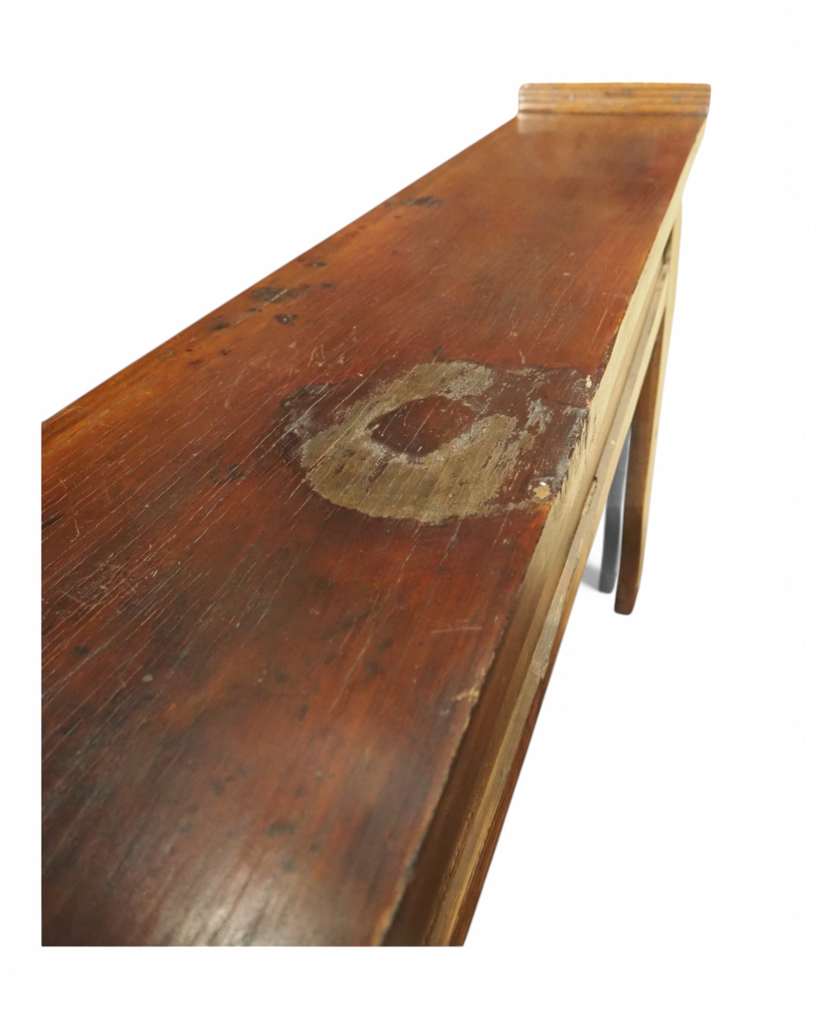 Mid-Qing Dynasty Fujian Long Lion Wing Carved Teak Console Table