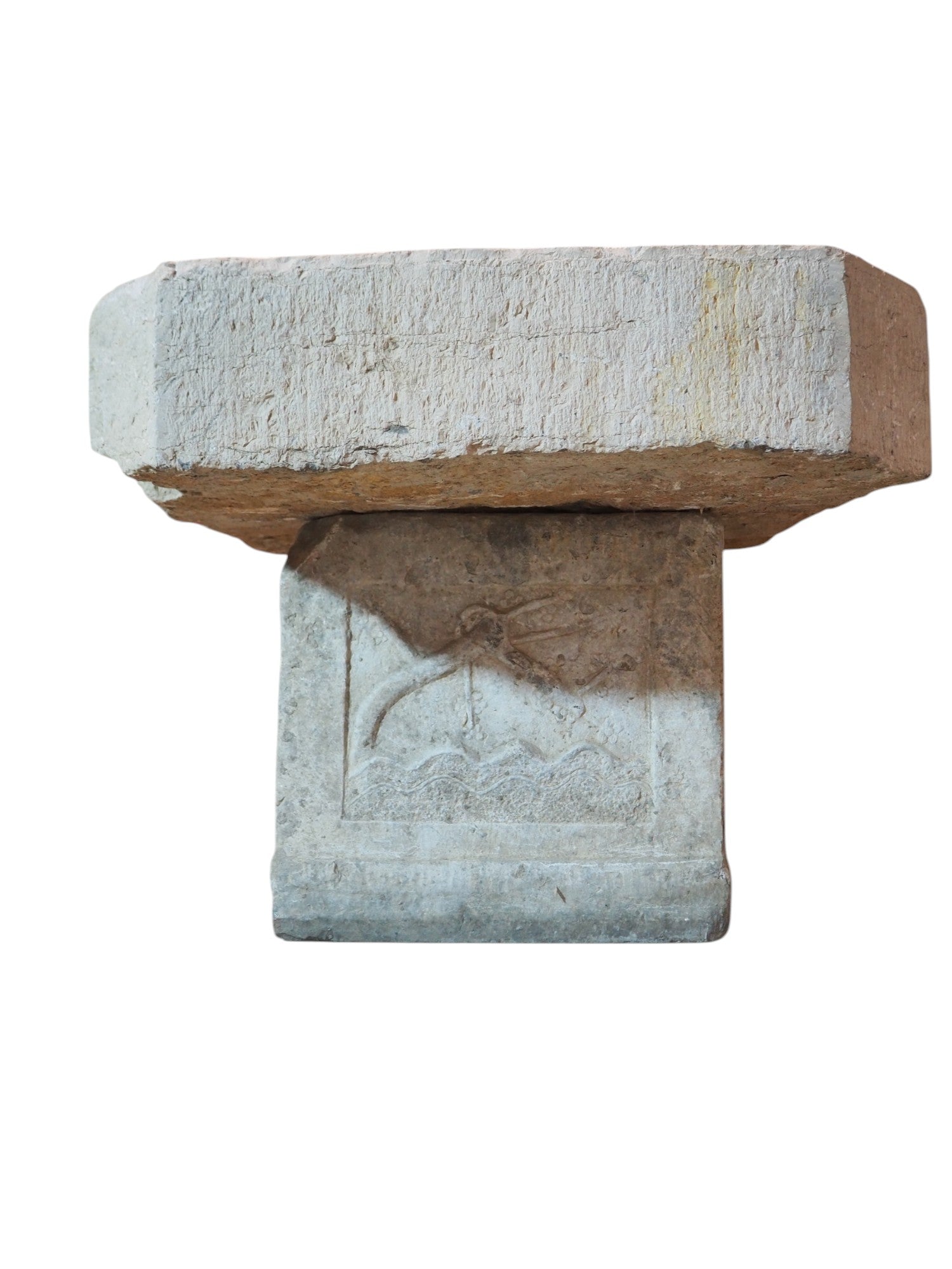 1750s Limestone Rectangular Shanxi Brutalist Cube Table