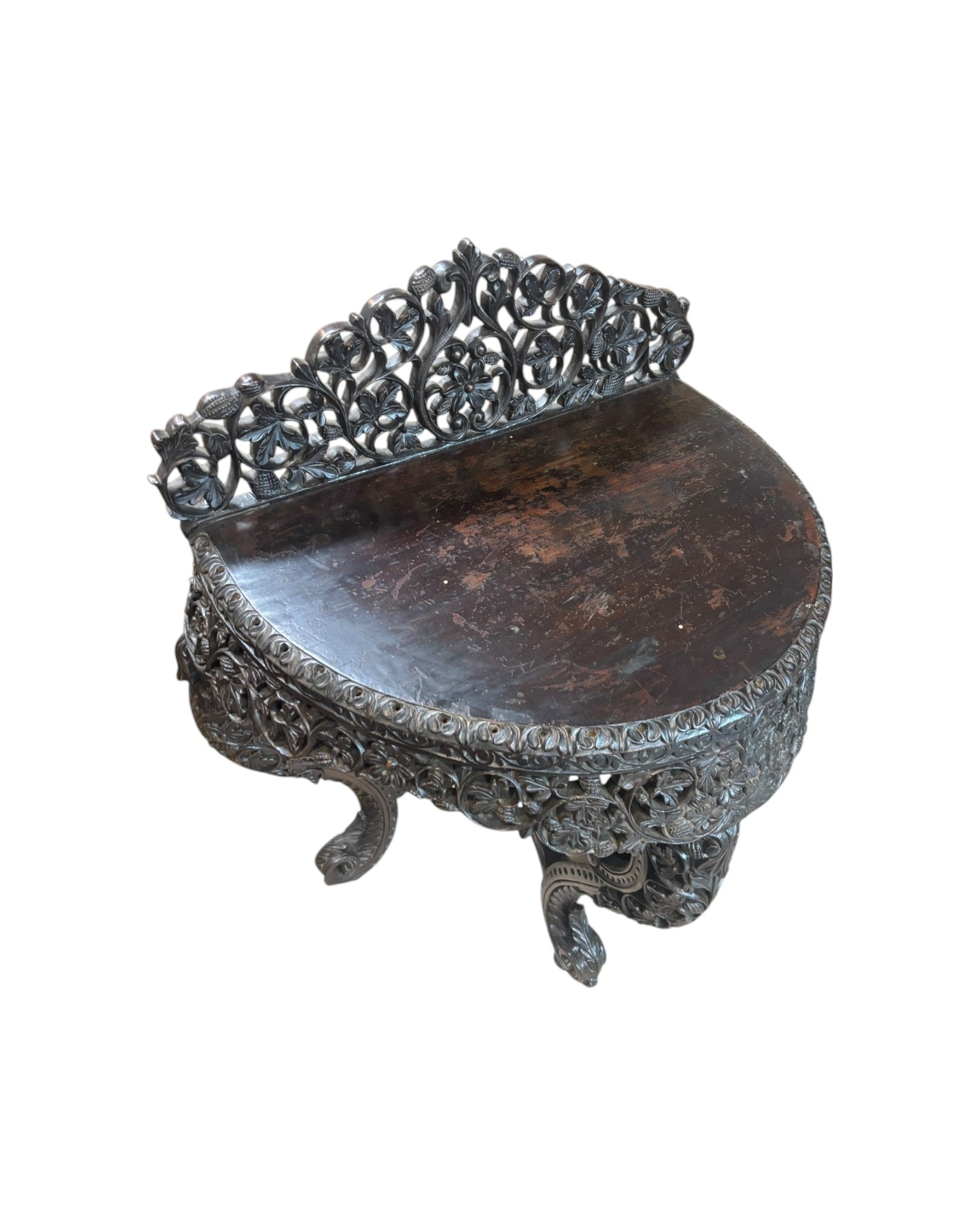 Royal Anglo-Indian Rosewood Carved Consoles - Set of 2