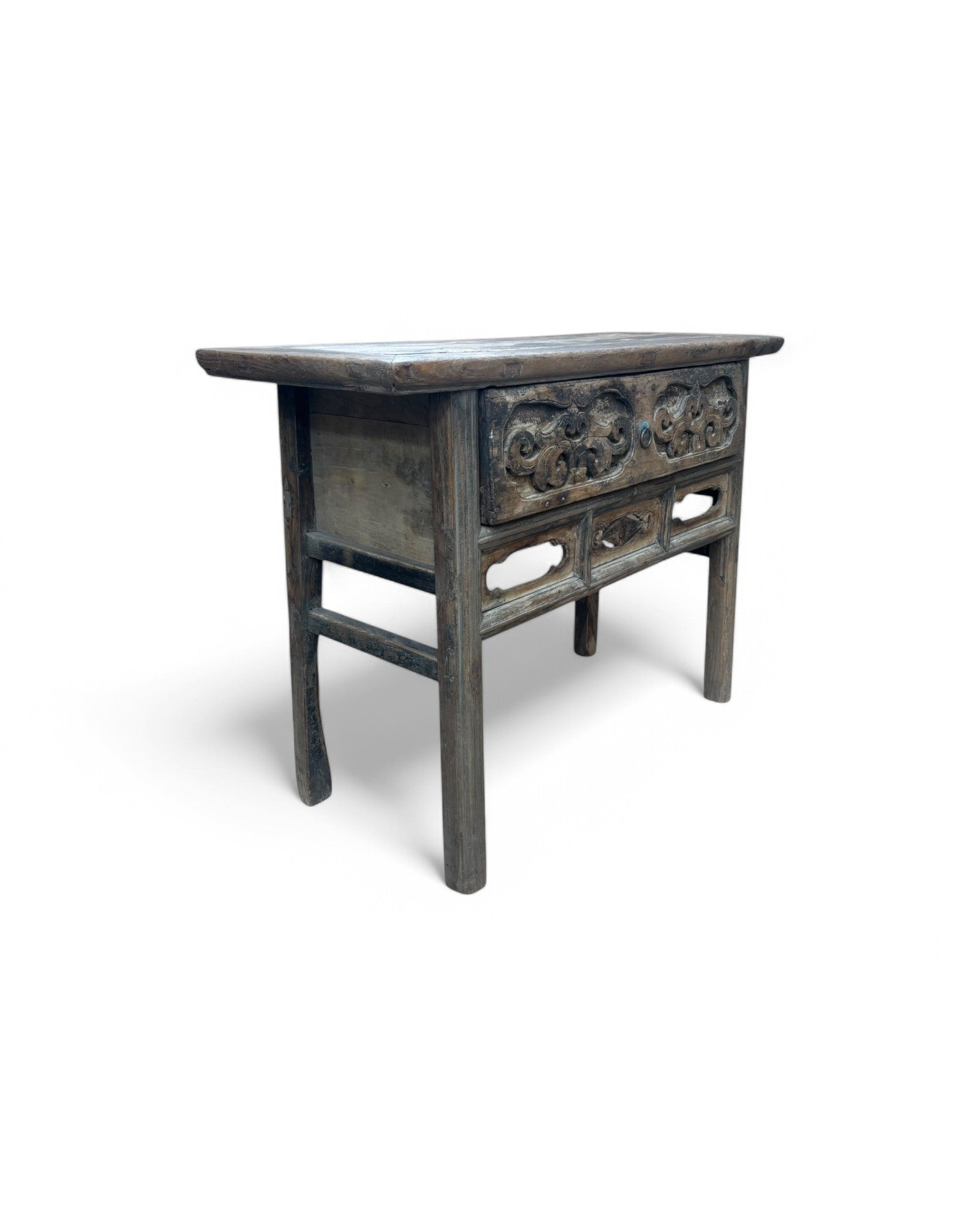 Antique Indo-Chinese Carved Teak Console