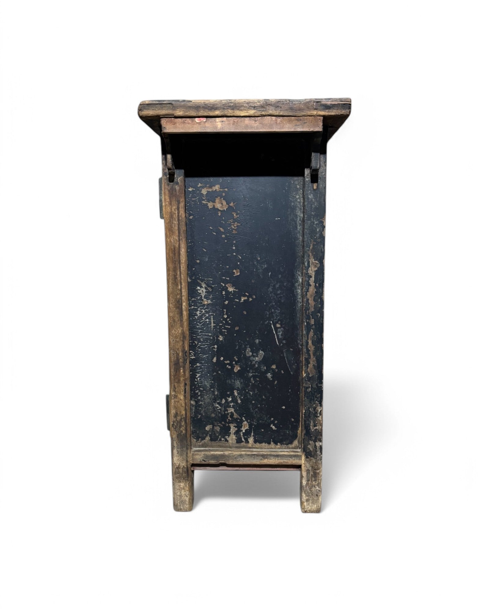 Antique Distressed Tibetan Black & Red Sideboard