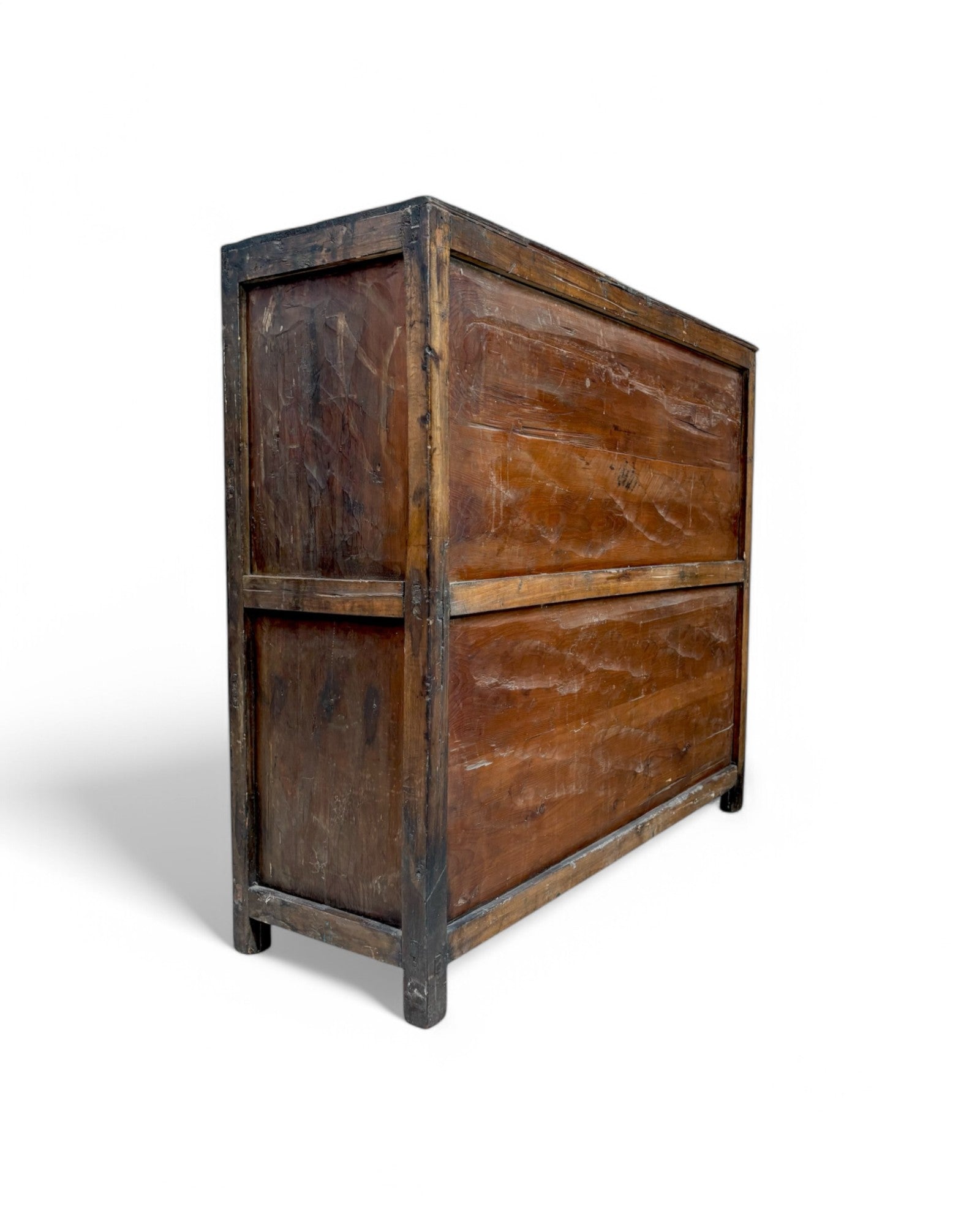 Tibetan Autumn Forest Brush Textured Antique Buffet