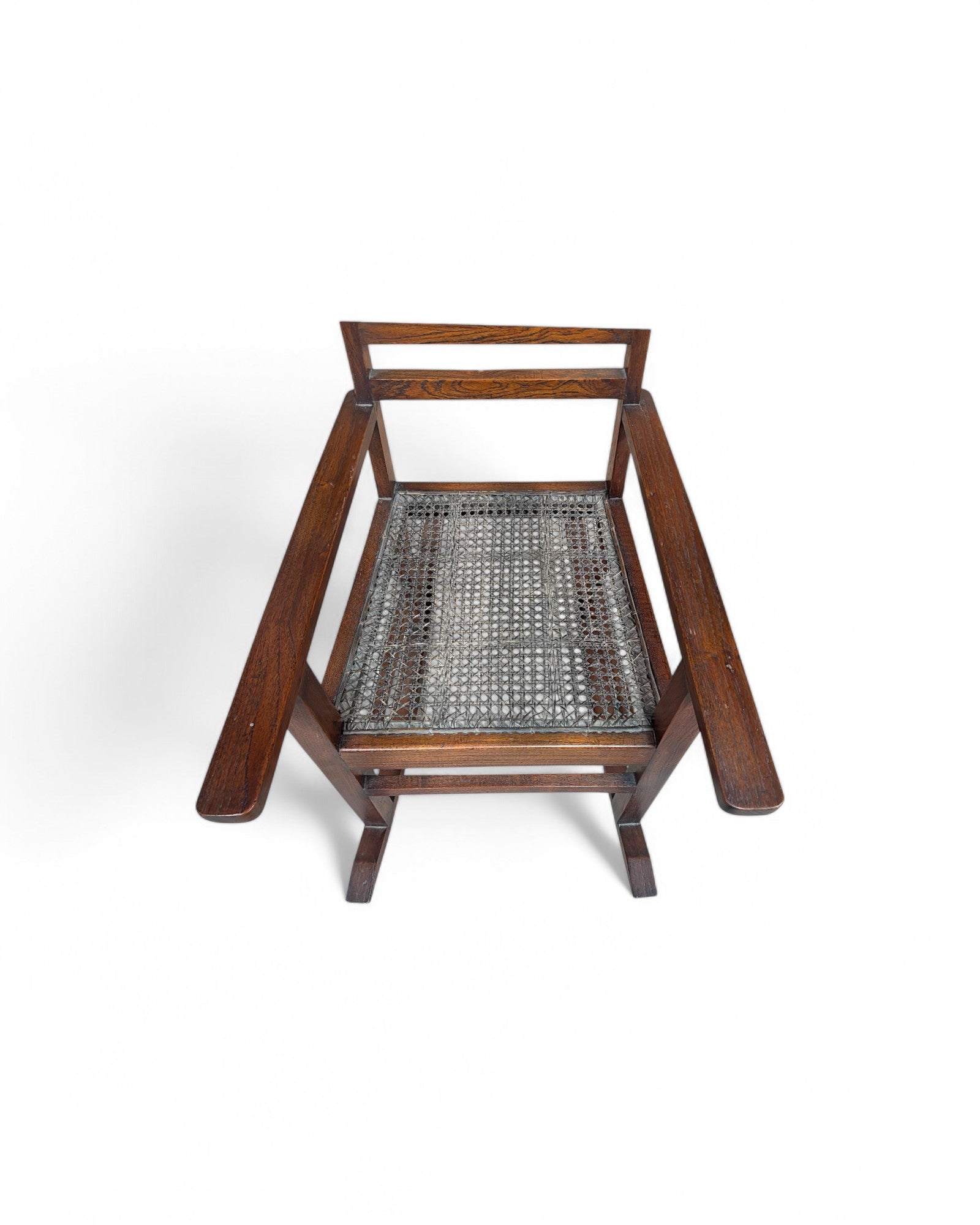 Teak Caned Burmese Rocking Chair