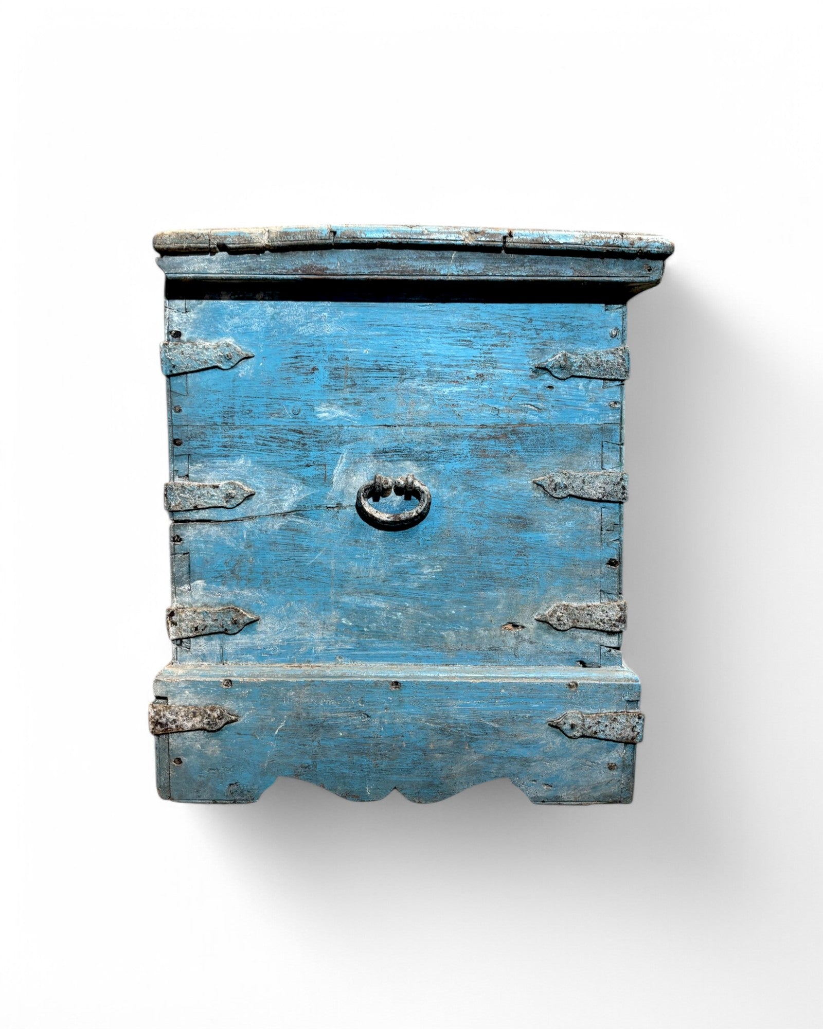 1940 Baby Blue Wooden Goa Storage Chest