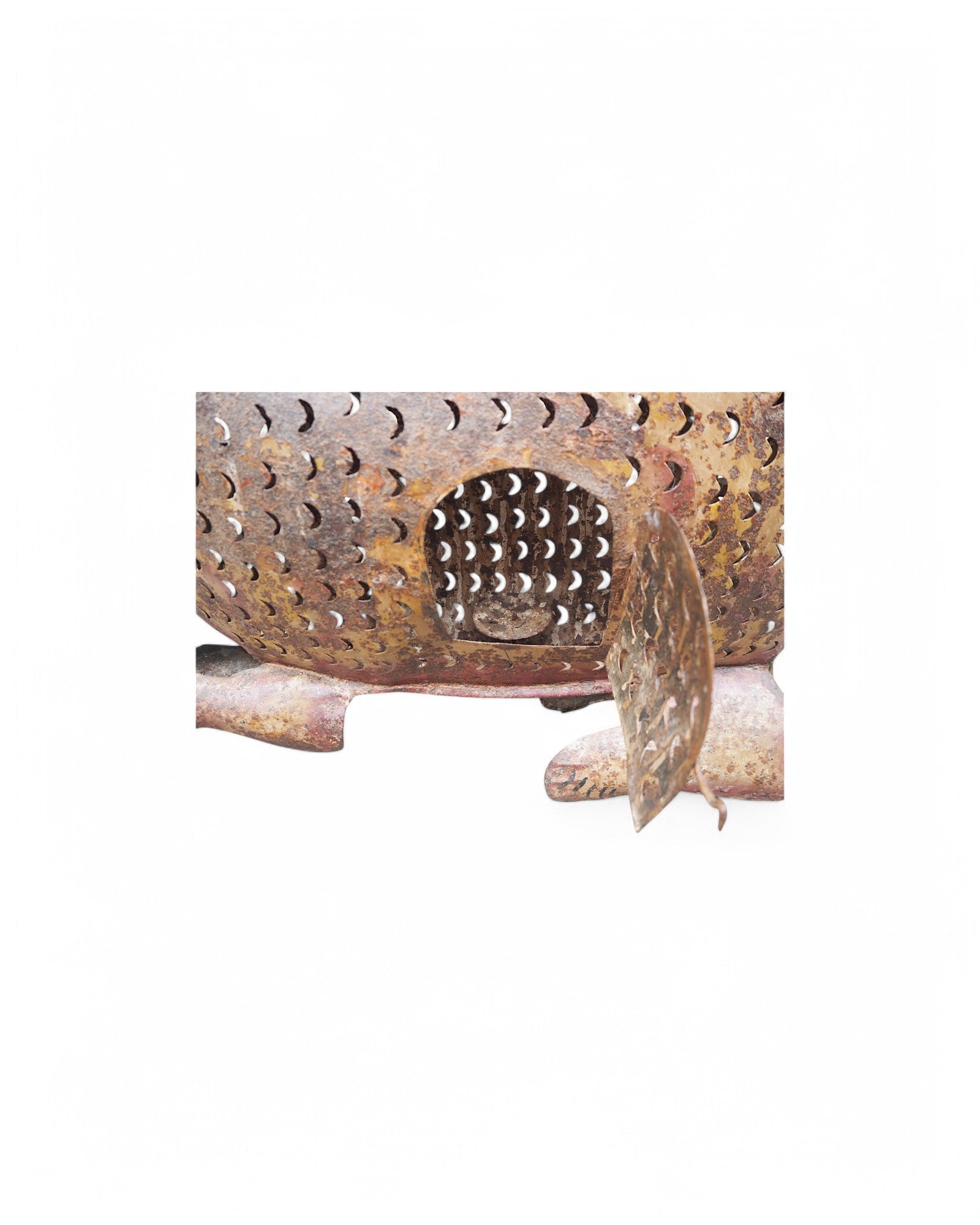 Steel Cat Scaled Candle Lantern