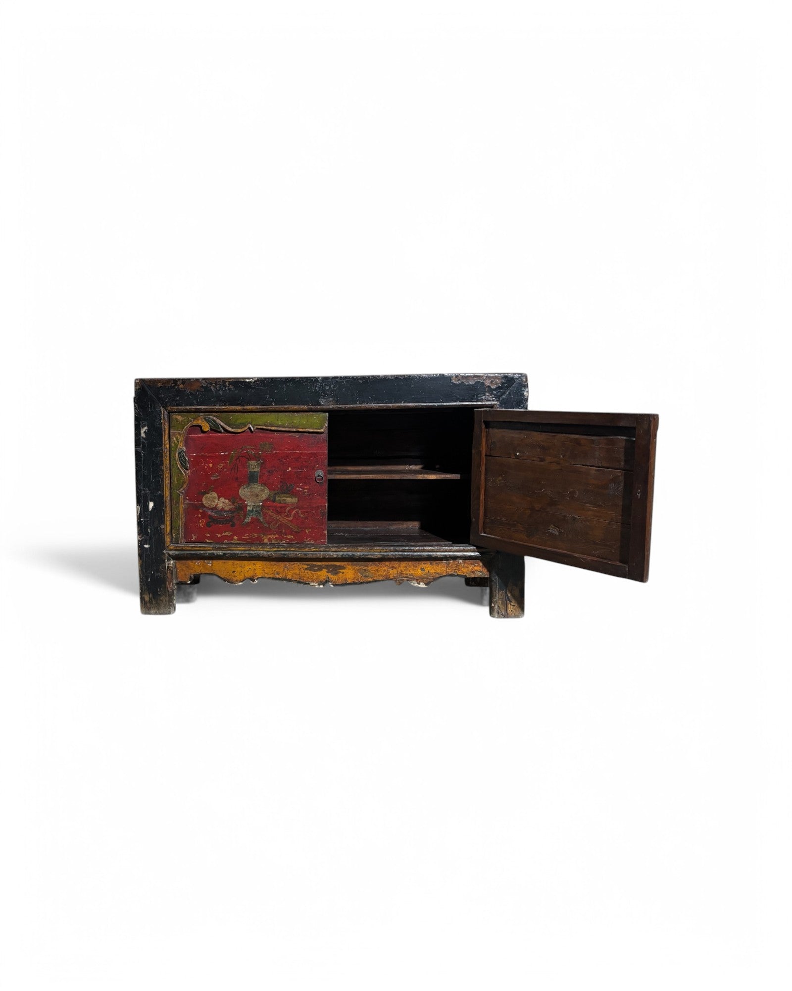 Antique Chinese Sideboard with Ornamental Painting Decoration
