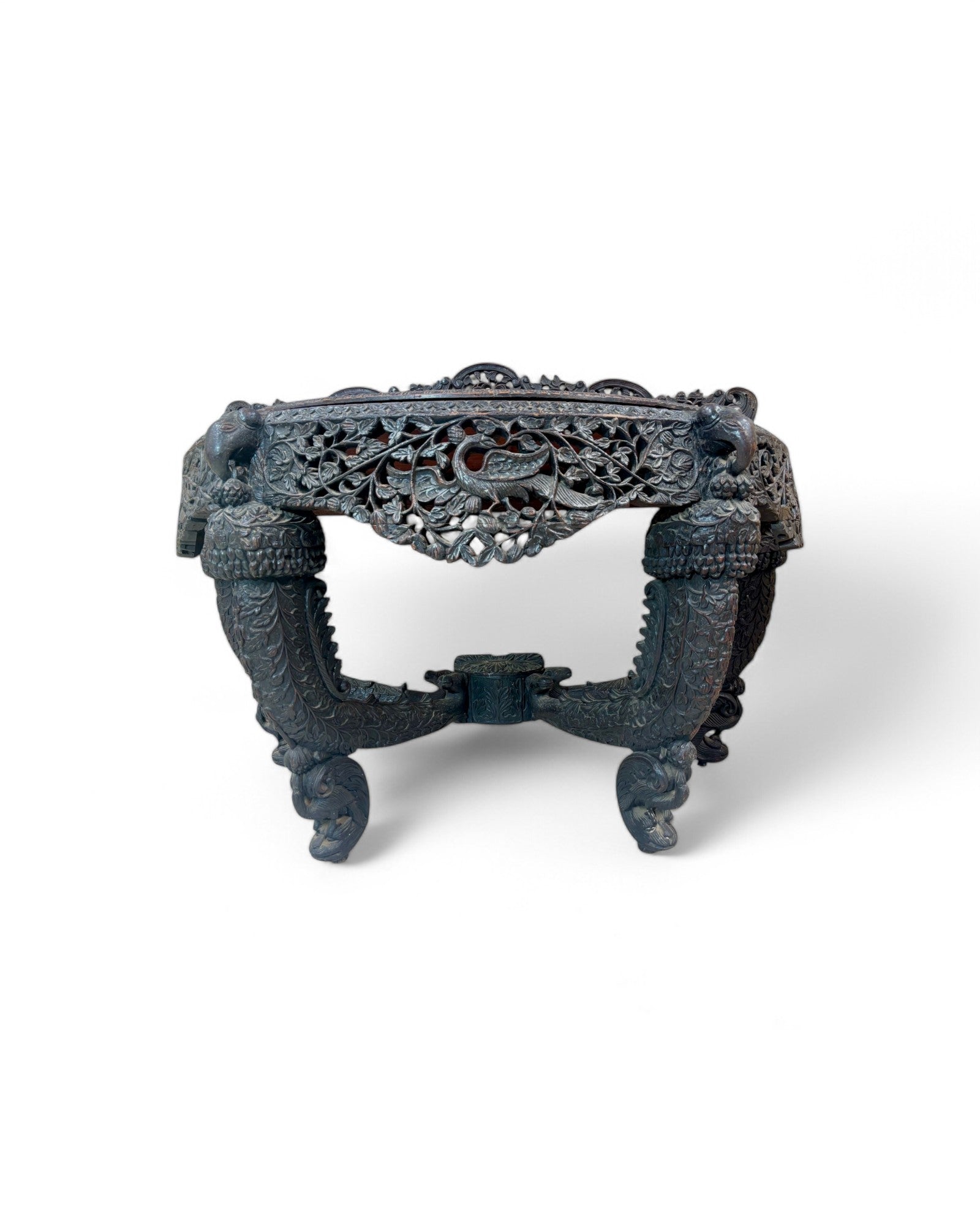 Anglo - Indian Carved Rosewood Console Table - Surround Living - 11