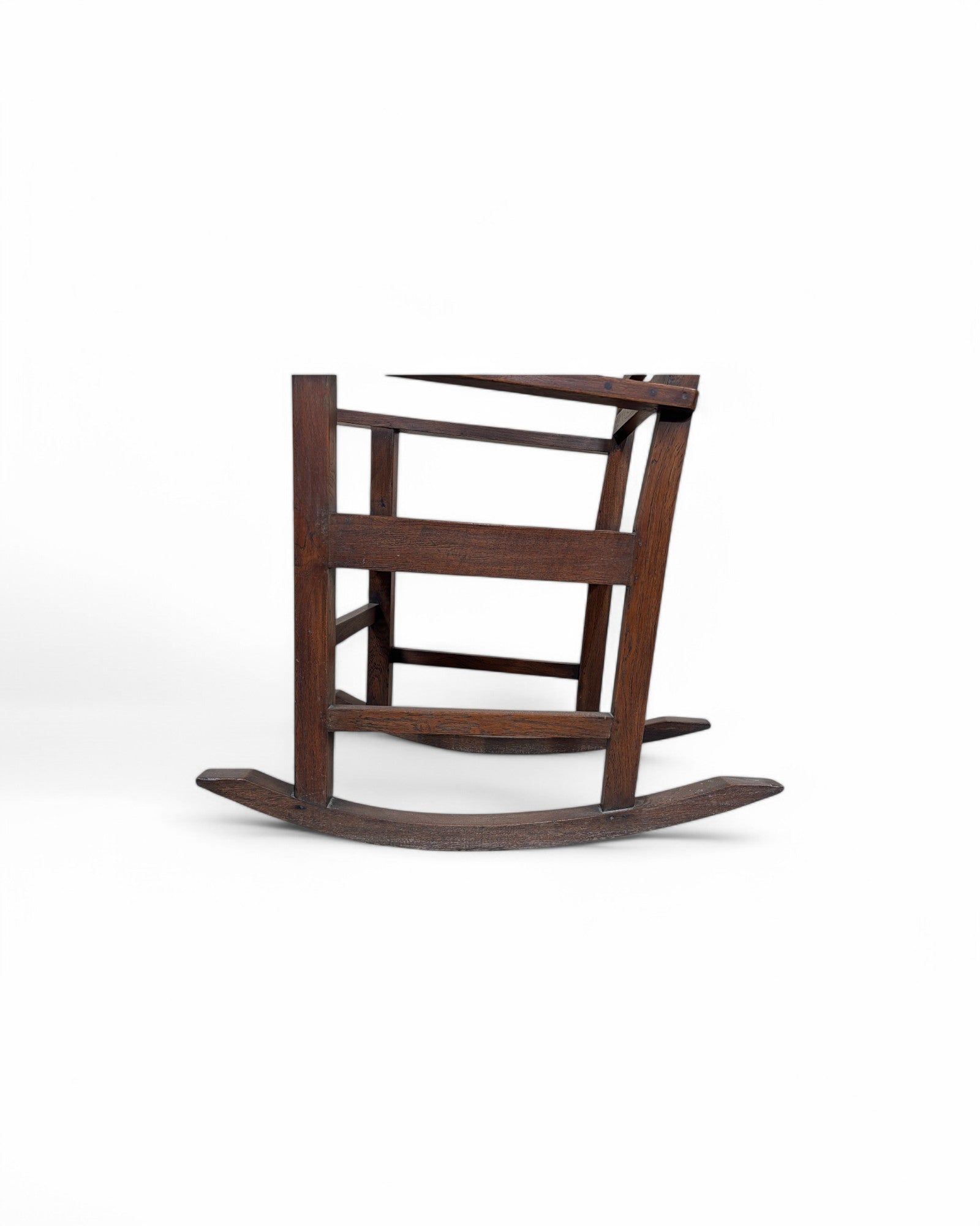 Teak Caned Burmese Rocking Chair