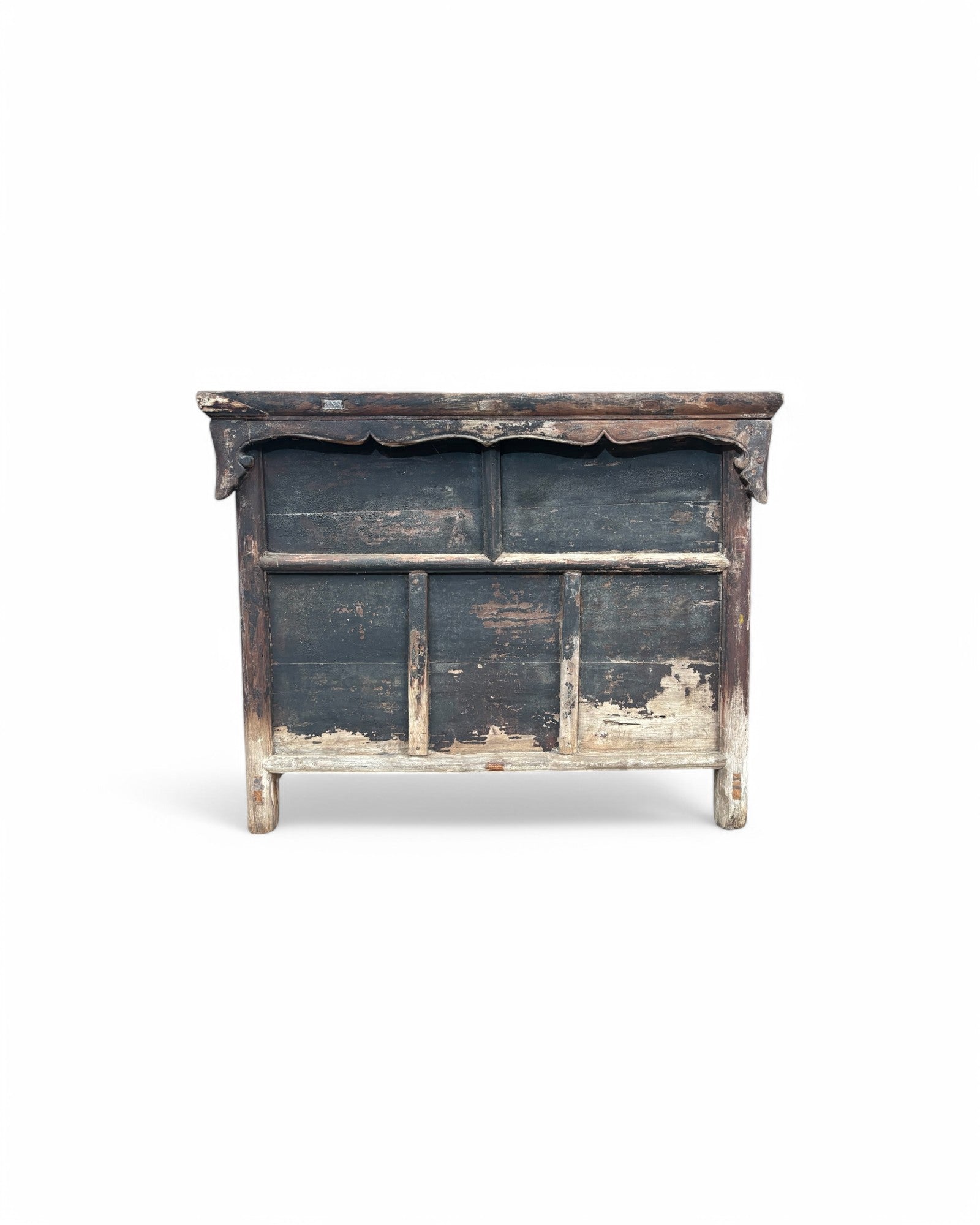 Antique Distressed Blood Red Chinese Sideboard