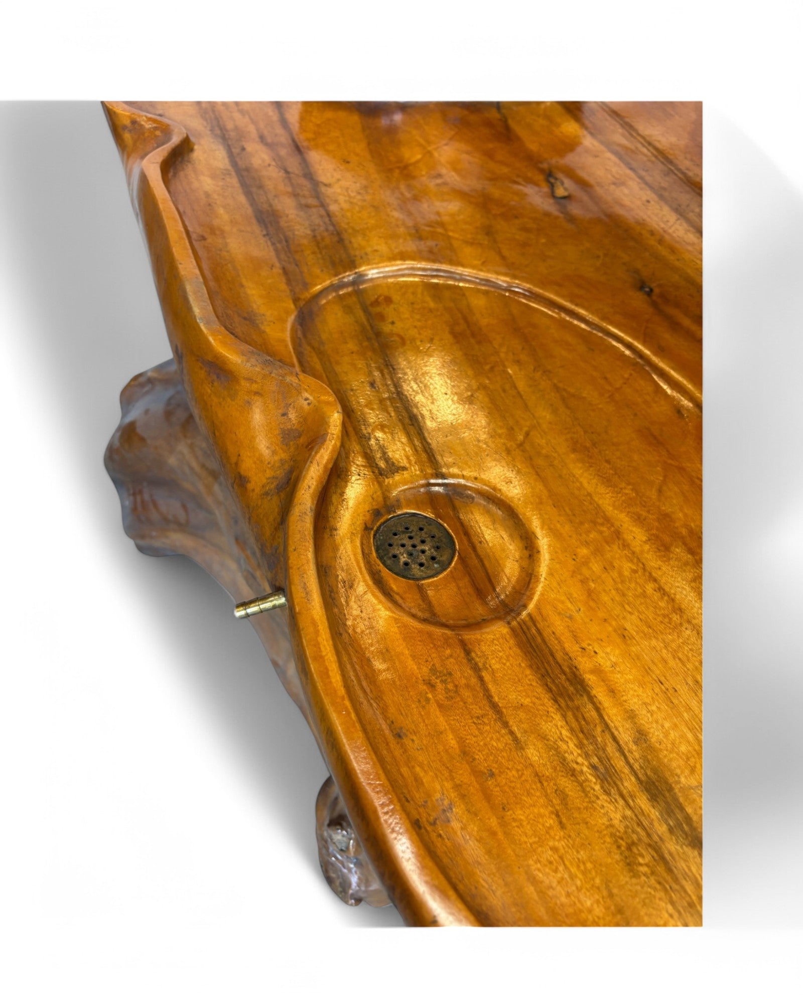 Lotus & Koy Carved Zhang Tea Table Station