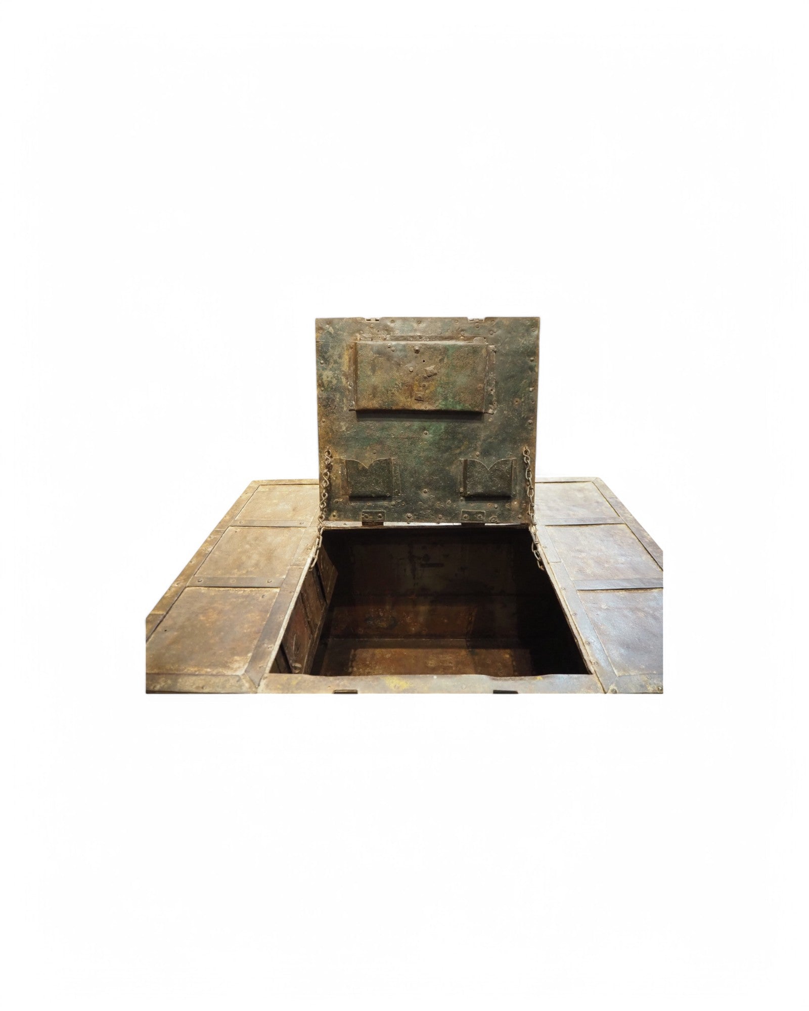 Gujarat Iron Plated Pitara Storage Chest 1980s