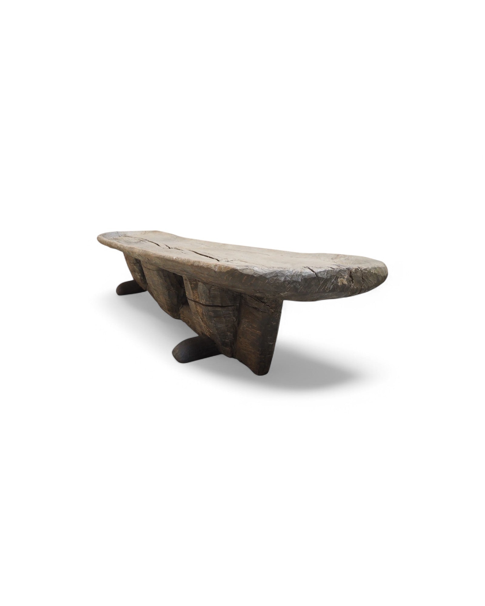 Extravagant Giant Antique Indian Wooden Rice Grinder 1920s