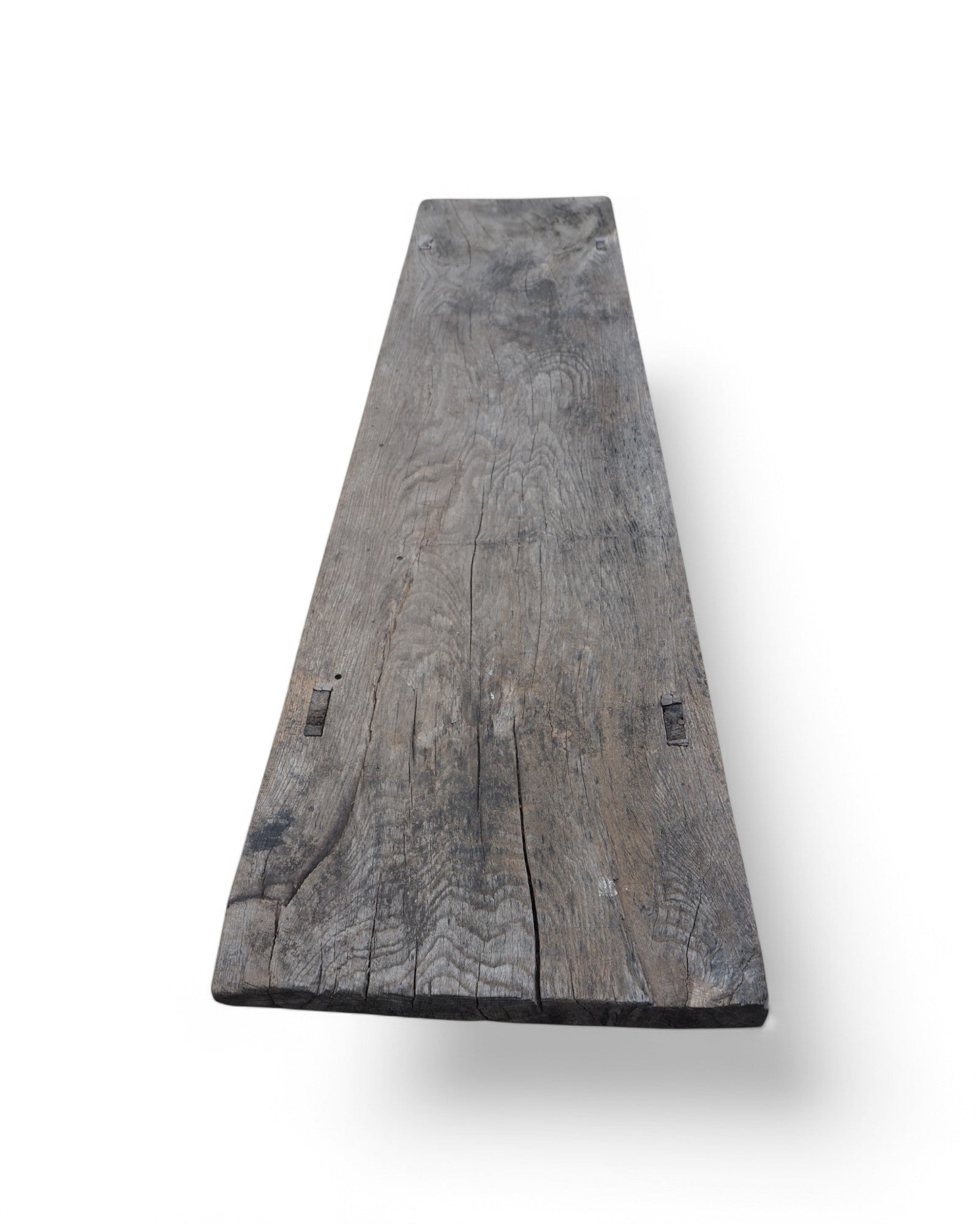 Distressed Long Wooden Plank Bench 1920s