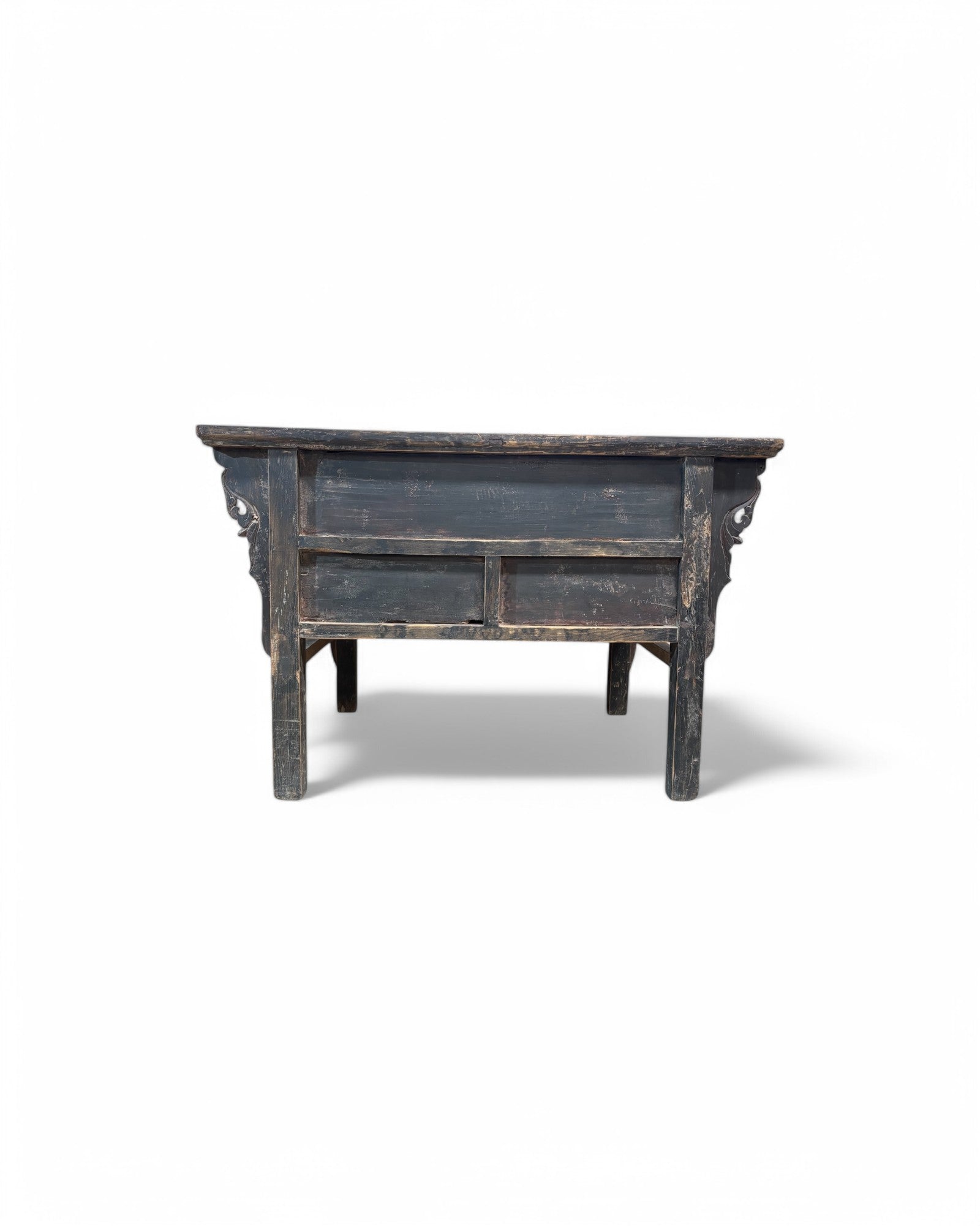 Anglo-Indian Antique Floral Carved Rosewood Buffet