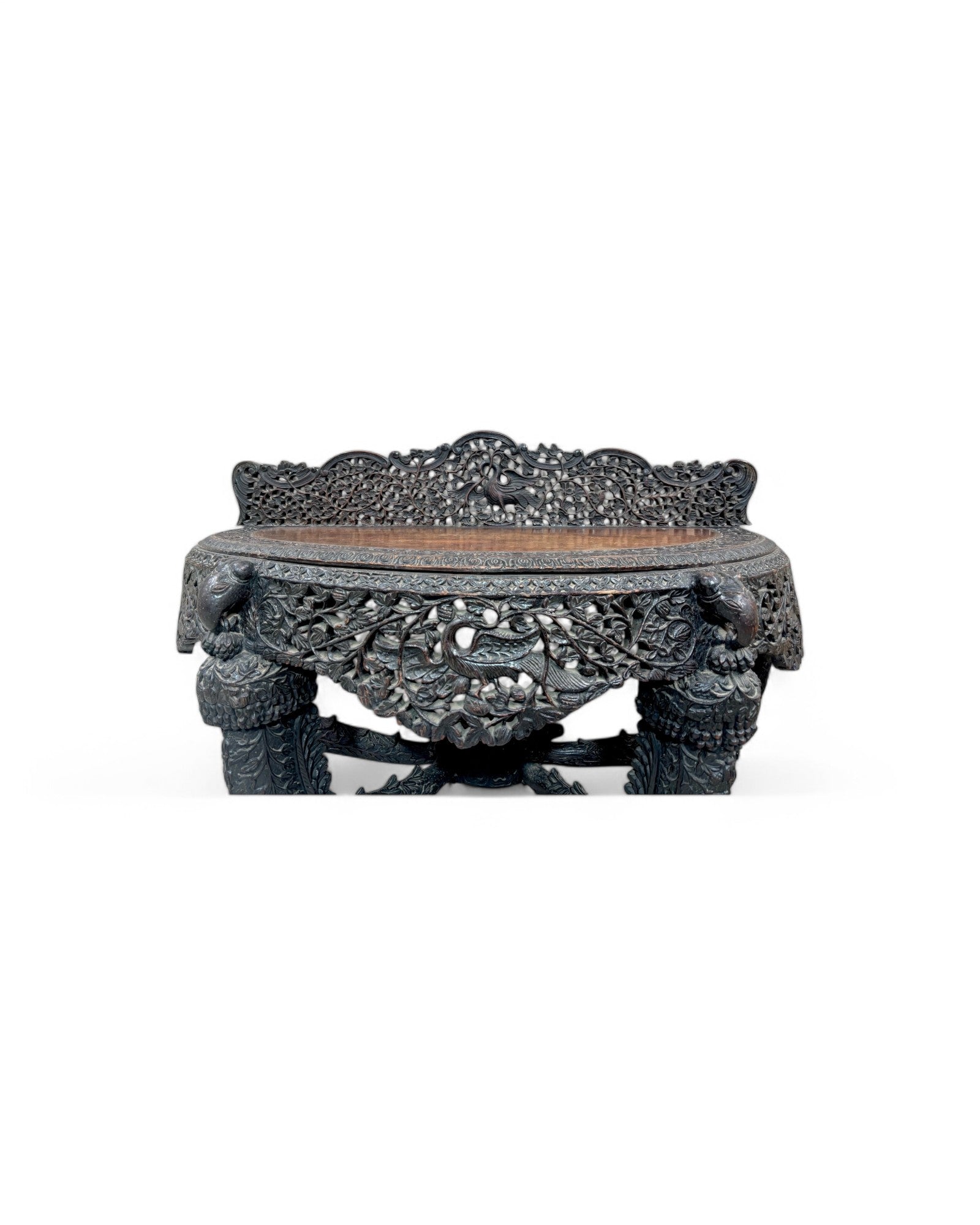 Anglo - Indian Carved Rosewood Console Table - Surround Living - 12