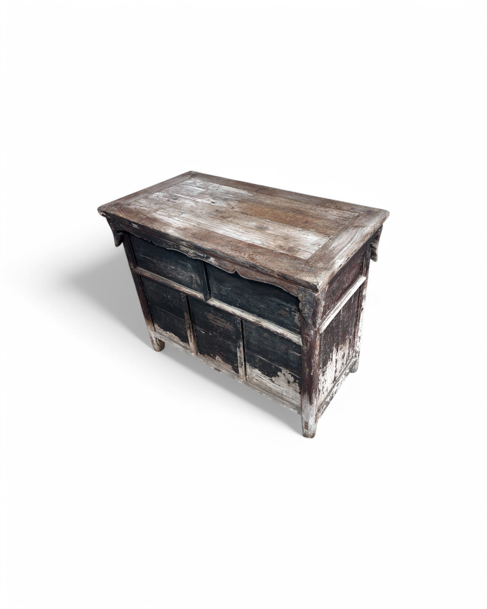 Antique Distressed Blood Red Chinese Sideboard