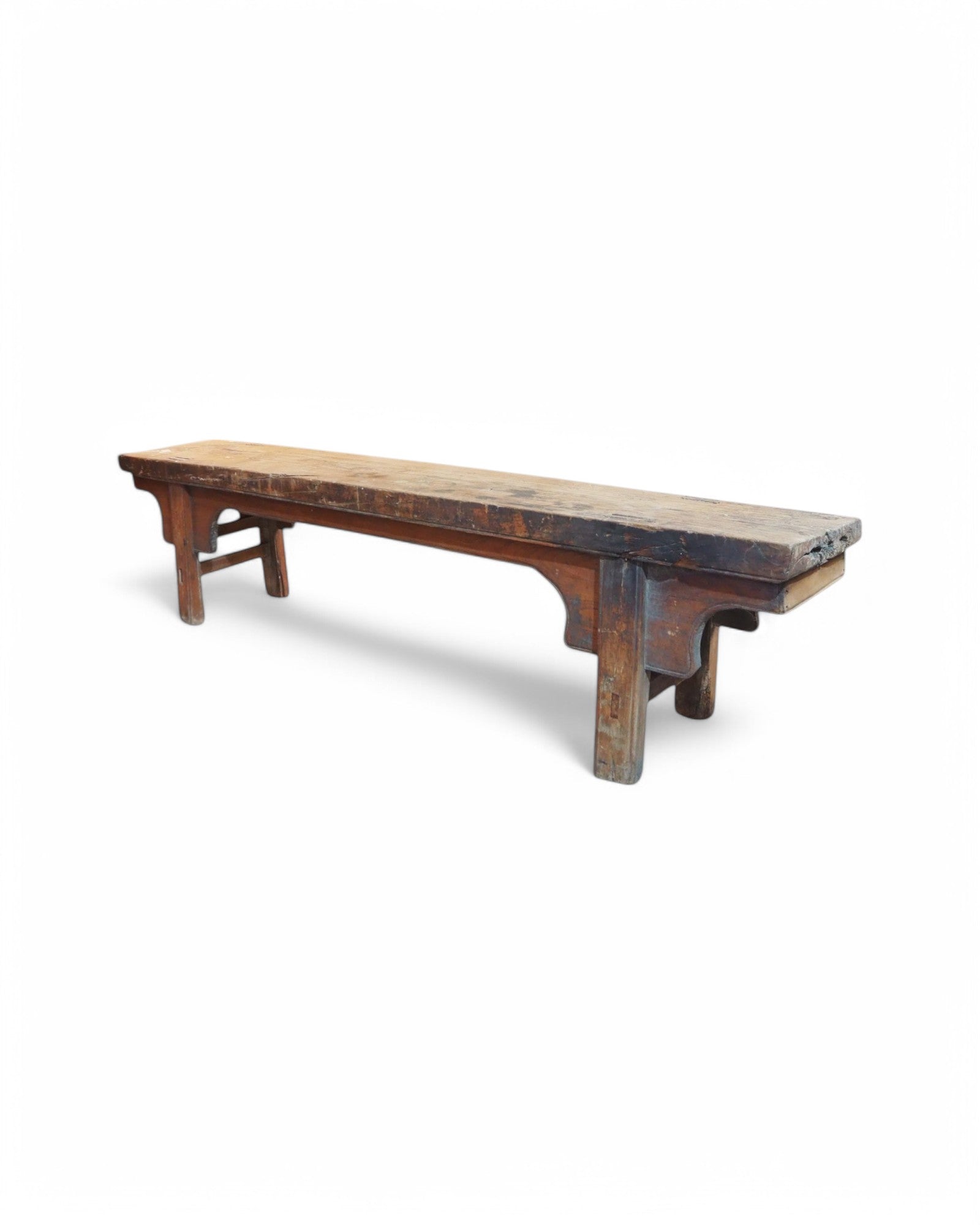 Qing Antique ChunDeng Elm Wood Long Bench
