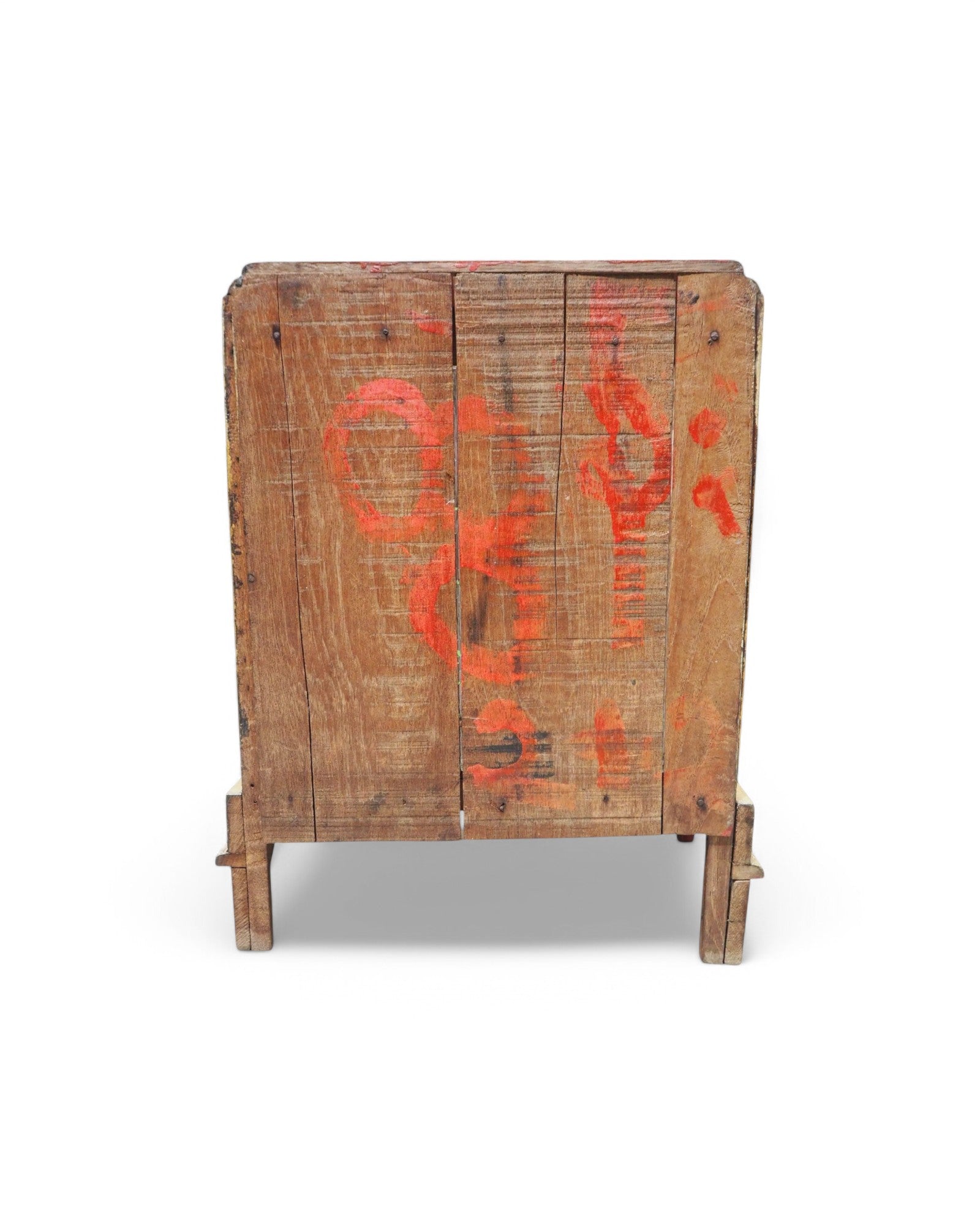 Antique Burmese Wooden Buddha Shrine with Emerald Backdrop