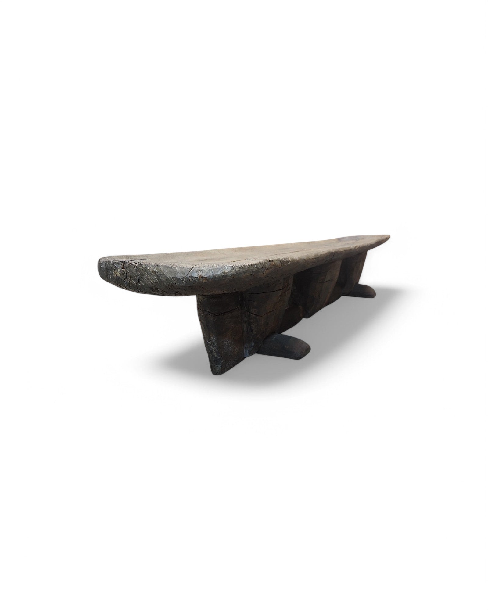 Extravagant Giant Antique Indian Wooden Rice Grinder 1920s