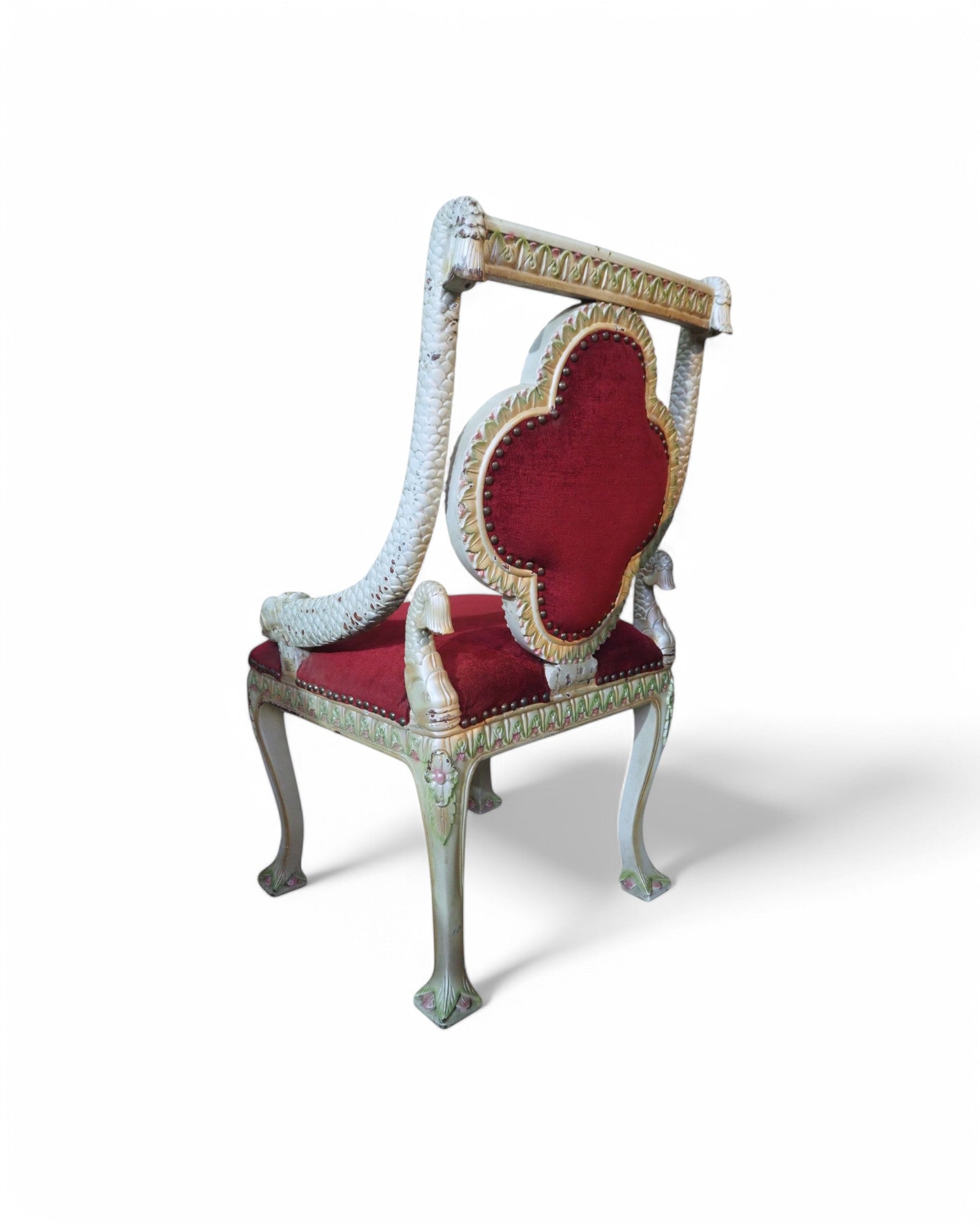 1920s Mermaid Pearl Antique Dining Table Set - 1 Table 8 Dining Chairs