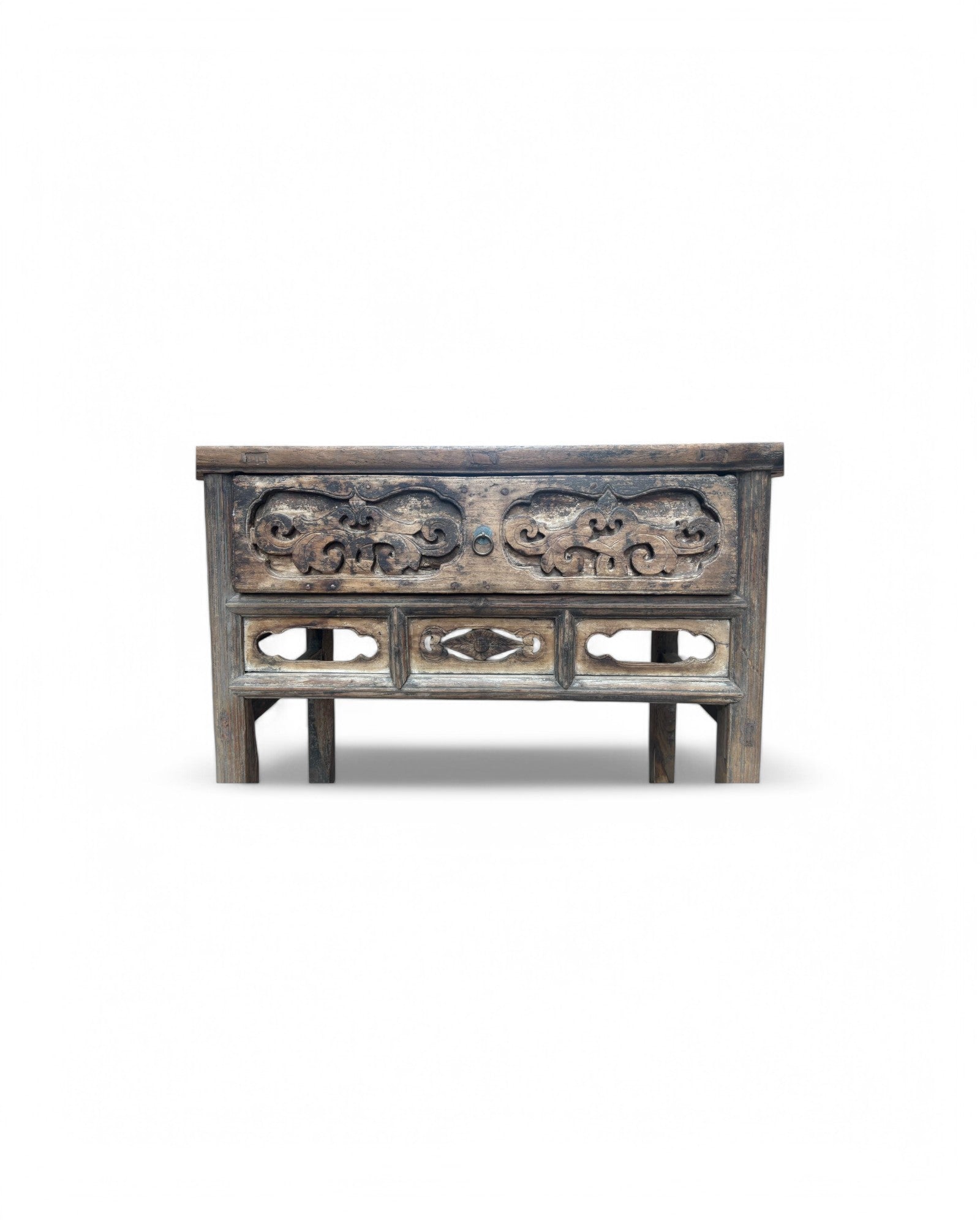 Antique Indo-Chinese Carved Teak Console