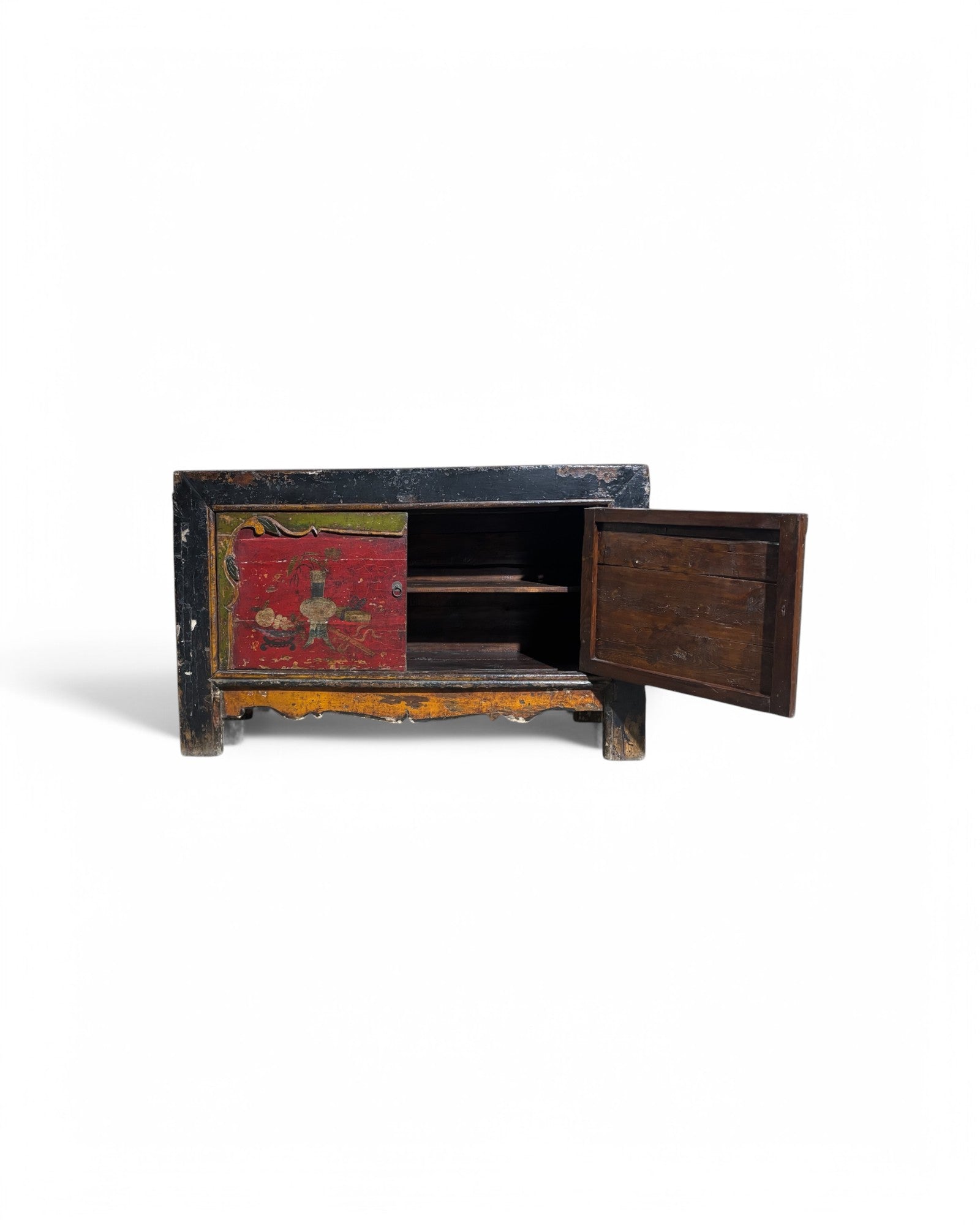 Antique Chinese Sideboard with Ornamental Painting Decoration