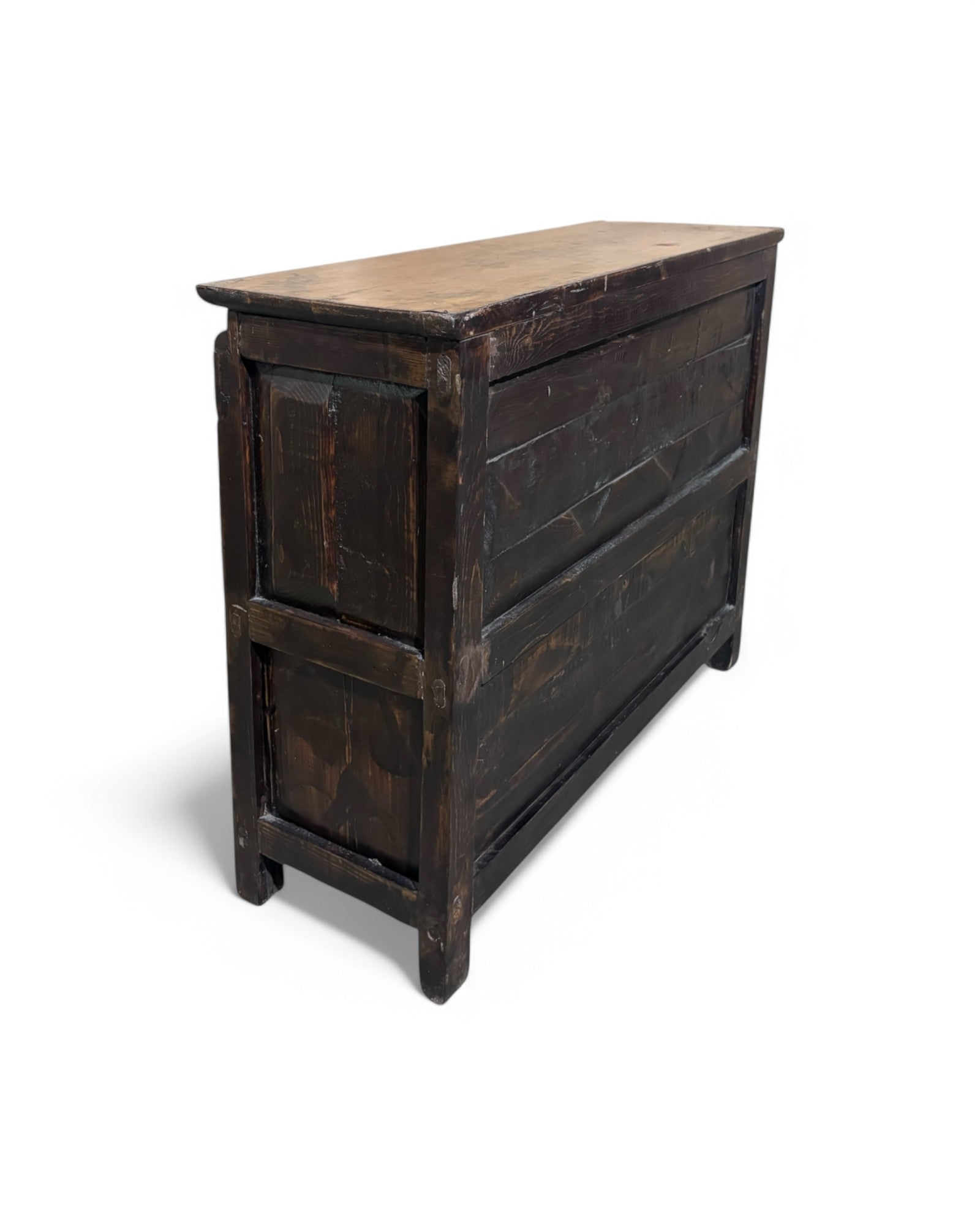 Antique Tibetan Floral Mini Sideboard