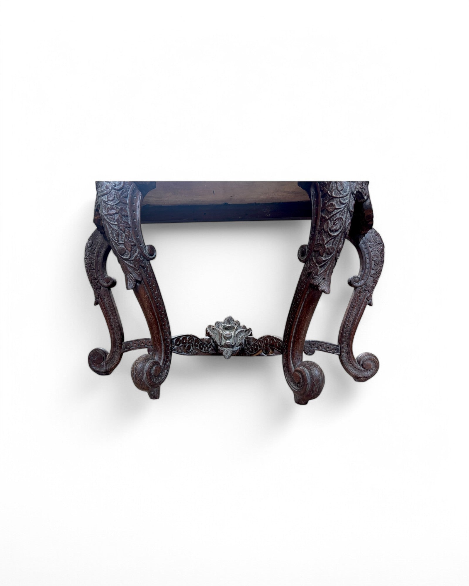 Royal Anglo-Indian Rosewood Ornate Hand Carved Console Table