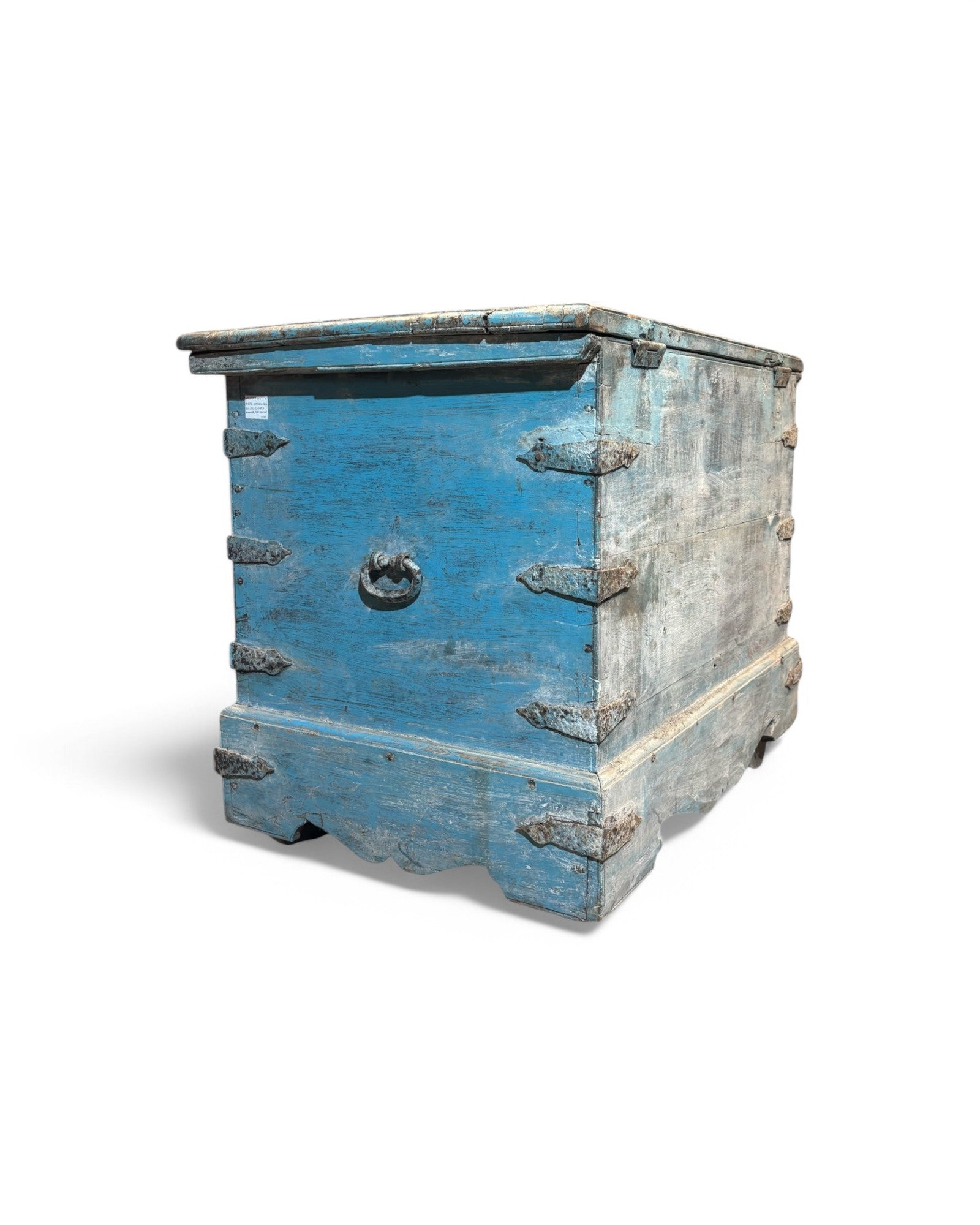 1940 Baby Blue Wooden Goa Storage Chest