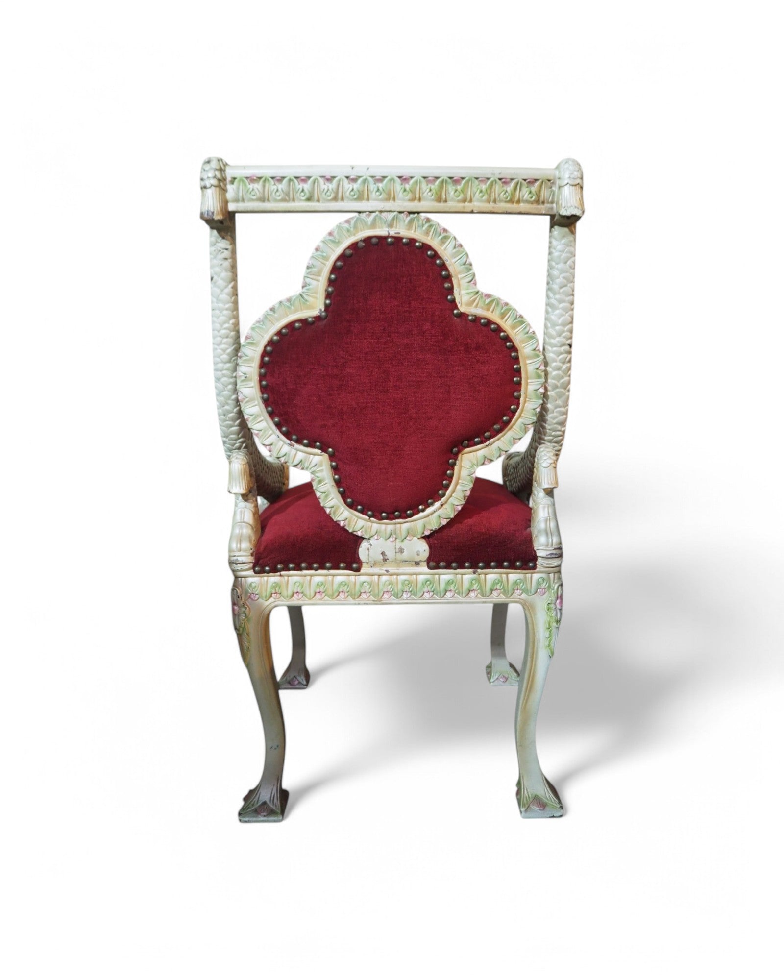 1920s Mermaid Pearl Antique Dining Table Set - 1 Table 8 Dining Chairs