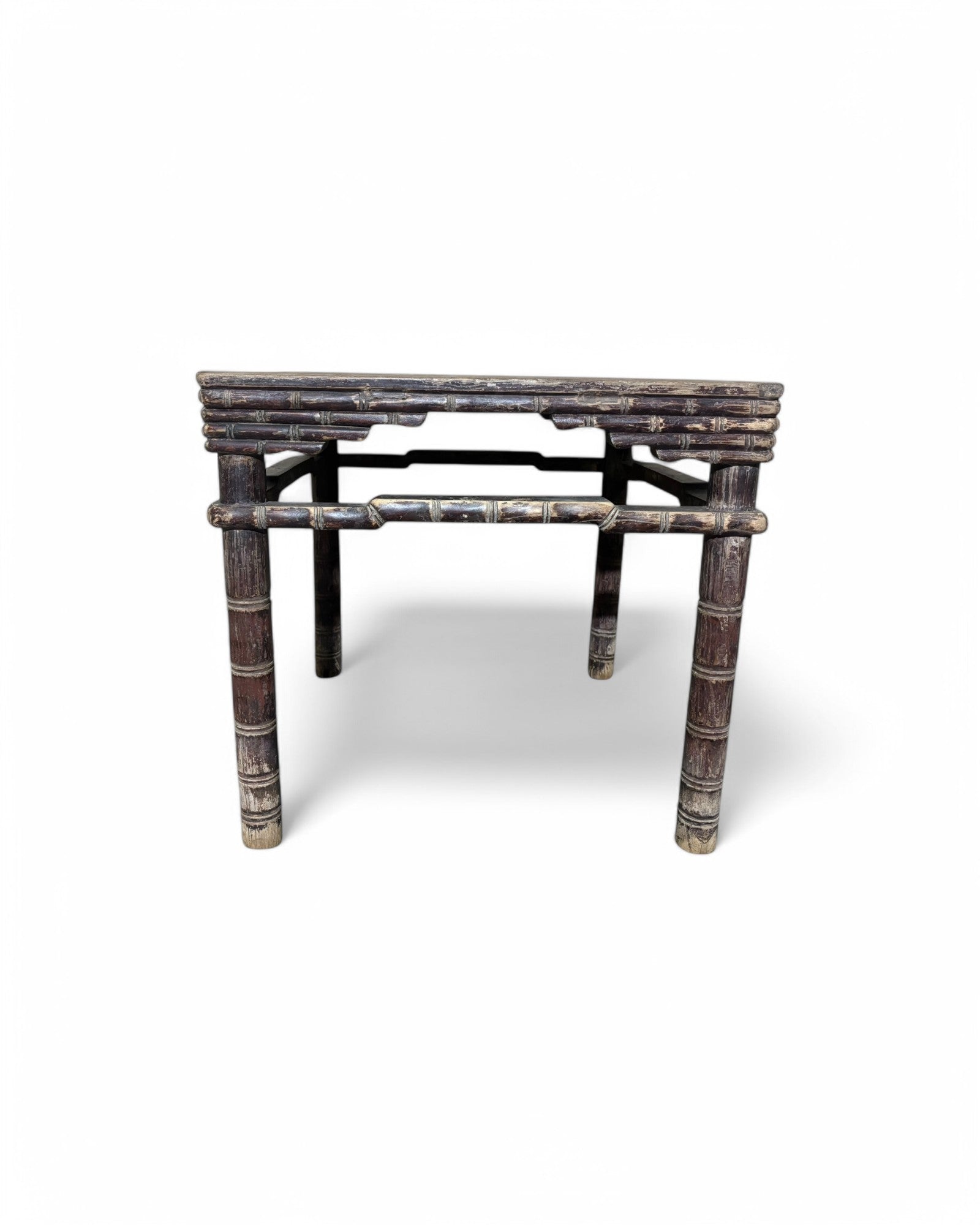 Bamboo Patterned Oriental Antique Sidetable - Surround Living - 5