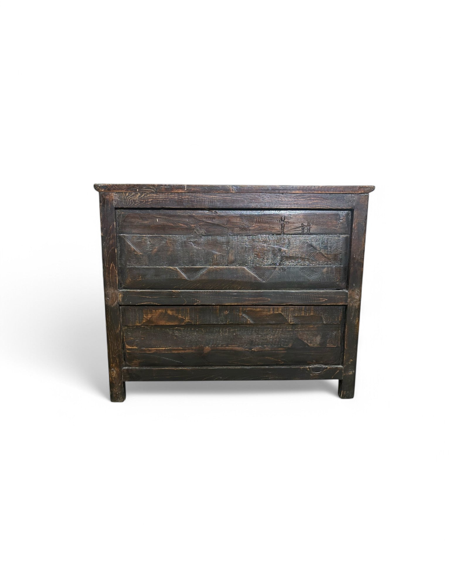 Antique Tibetan Floral Mini Sideboard