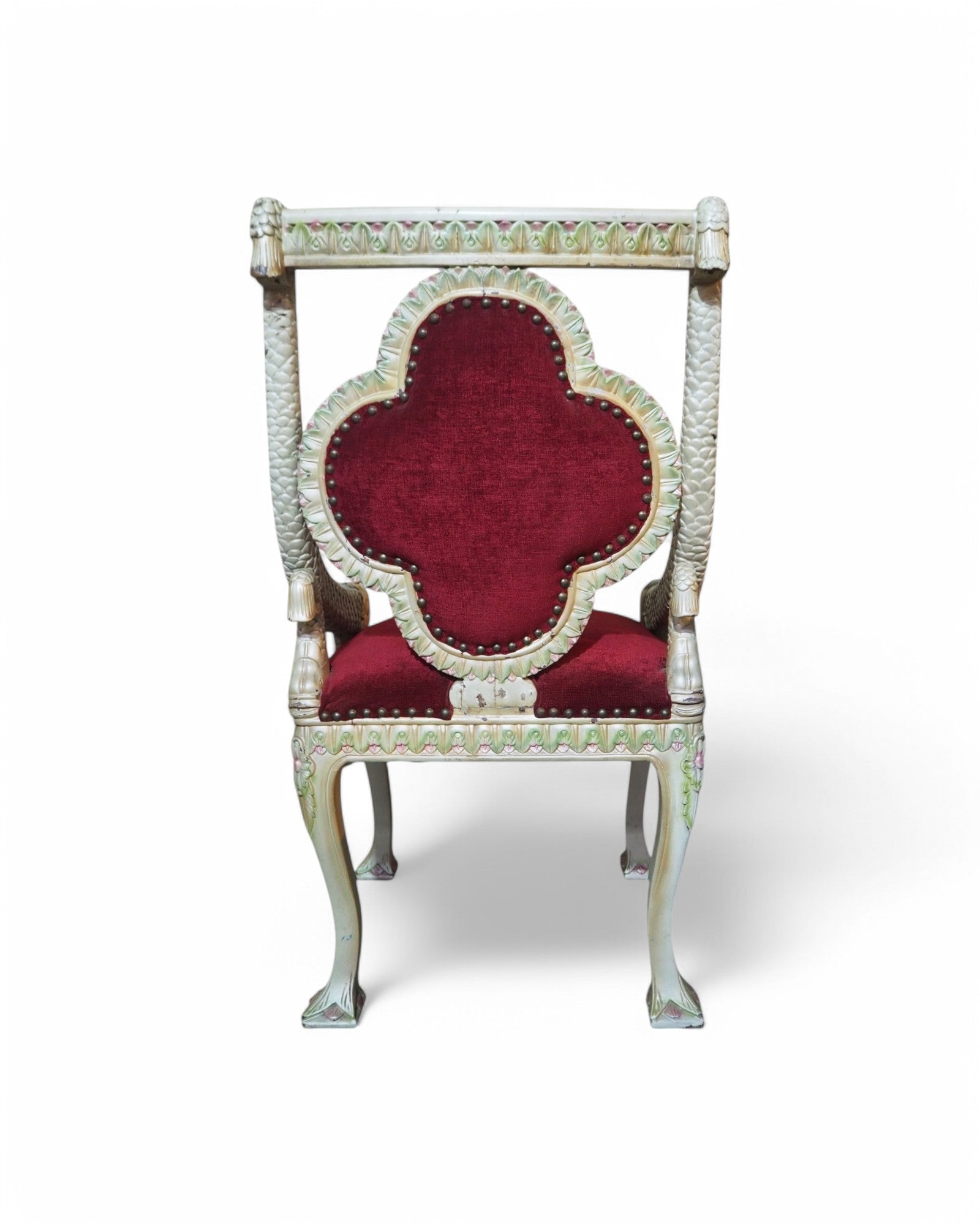 1920s Mermaid Pearl Antique Dining Table Set - 1 Table 8 Dining Chairs