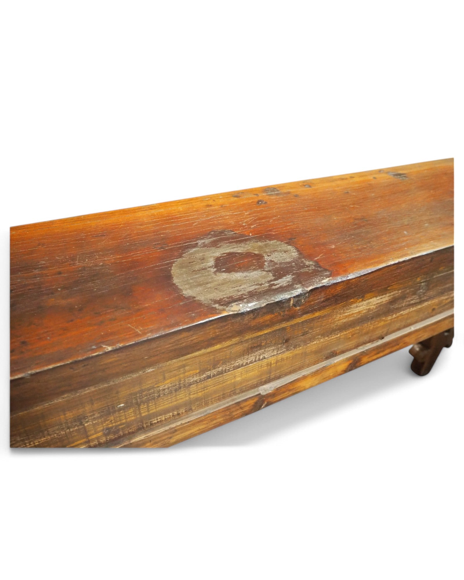 Mid-Qing Dynasty Fujian Long Lion Wing Carved Teak Console Table