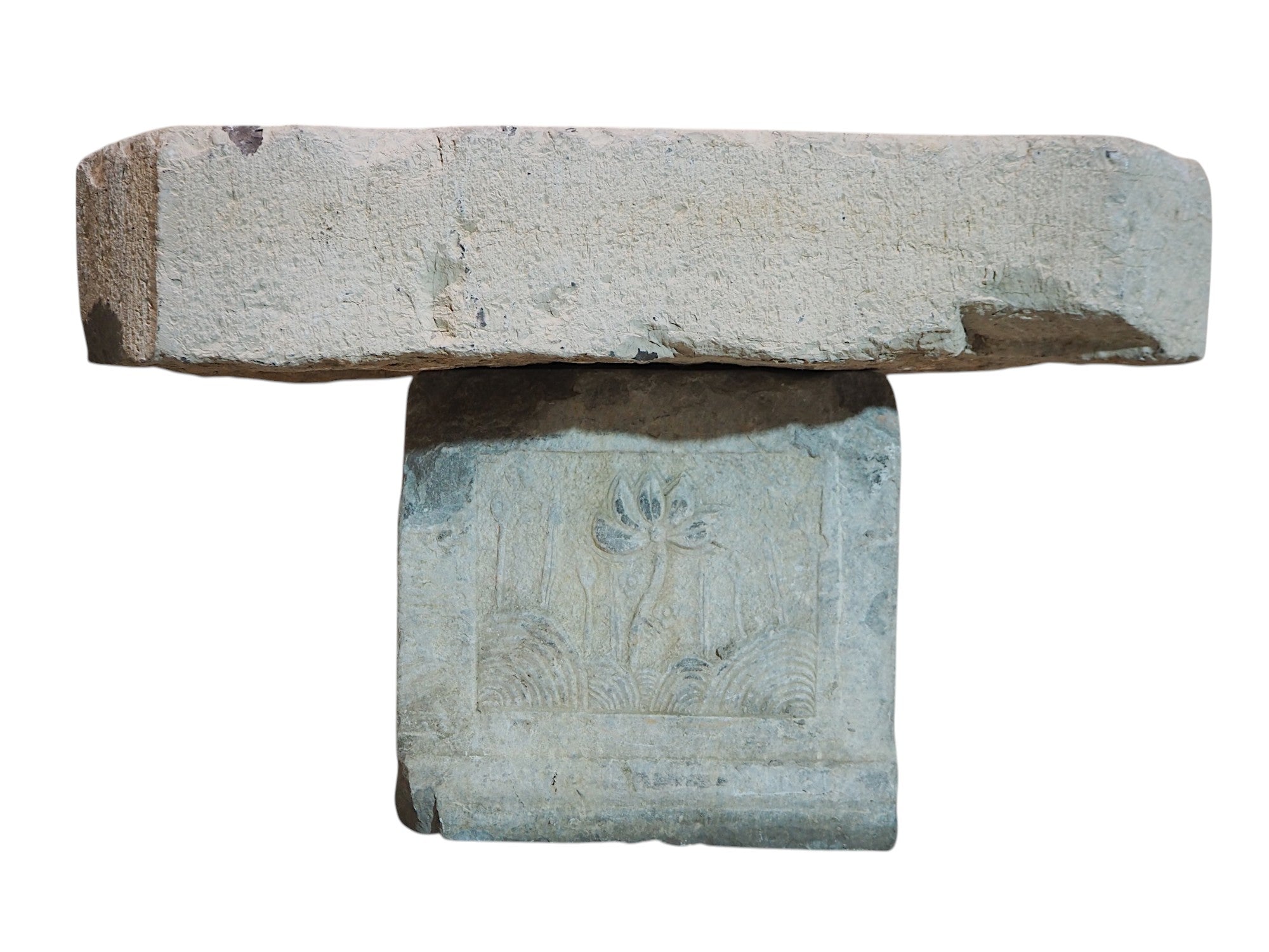 1750s Limestone Rectangular Shanxi Brutalist Cube Table
