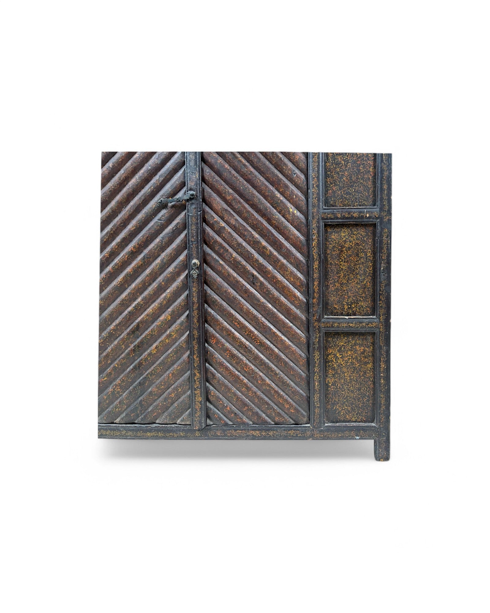Tibetan Autumn Forest Brush Textured Antique Buffet