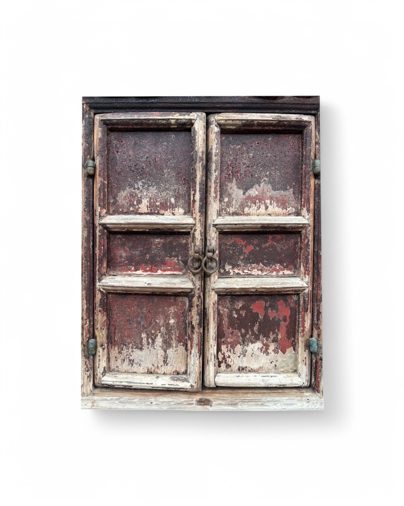 Antique Distressed Blood Red Chinese Sideboard