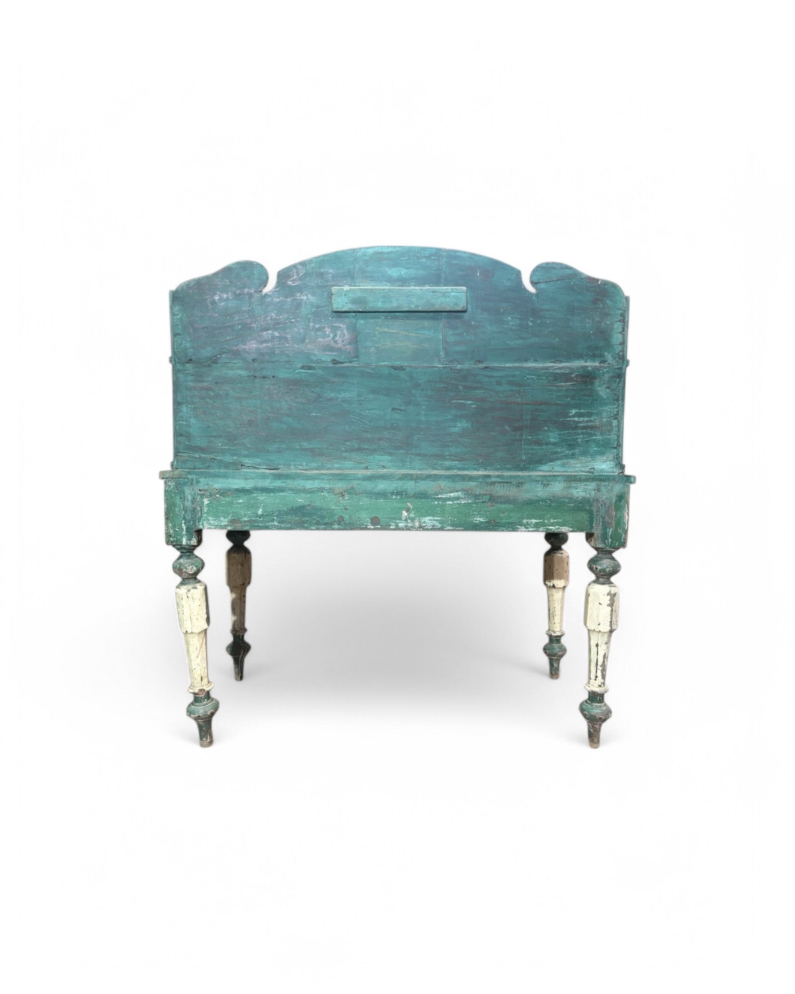 Multi-coloured Anglo-Indian Traditional Style Drawer Writing Desk