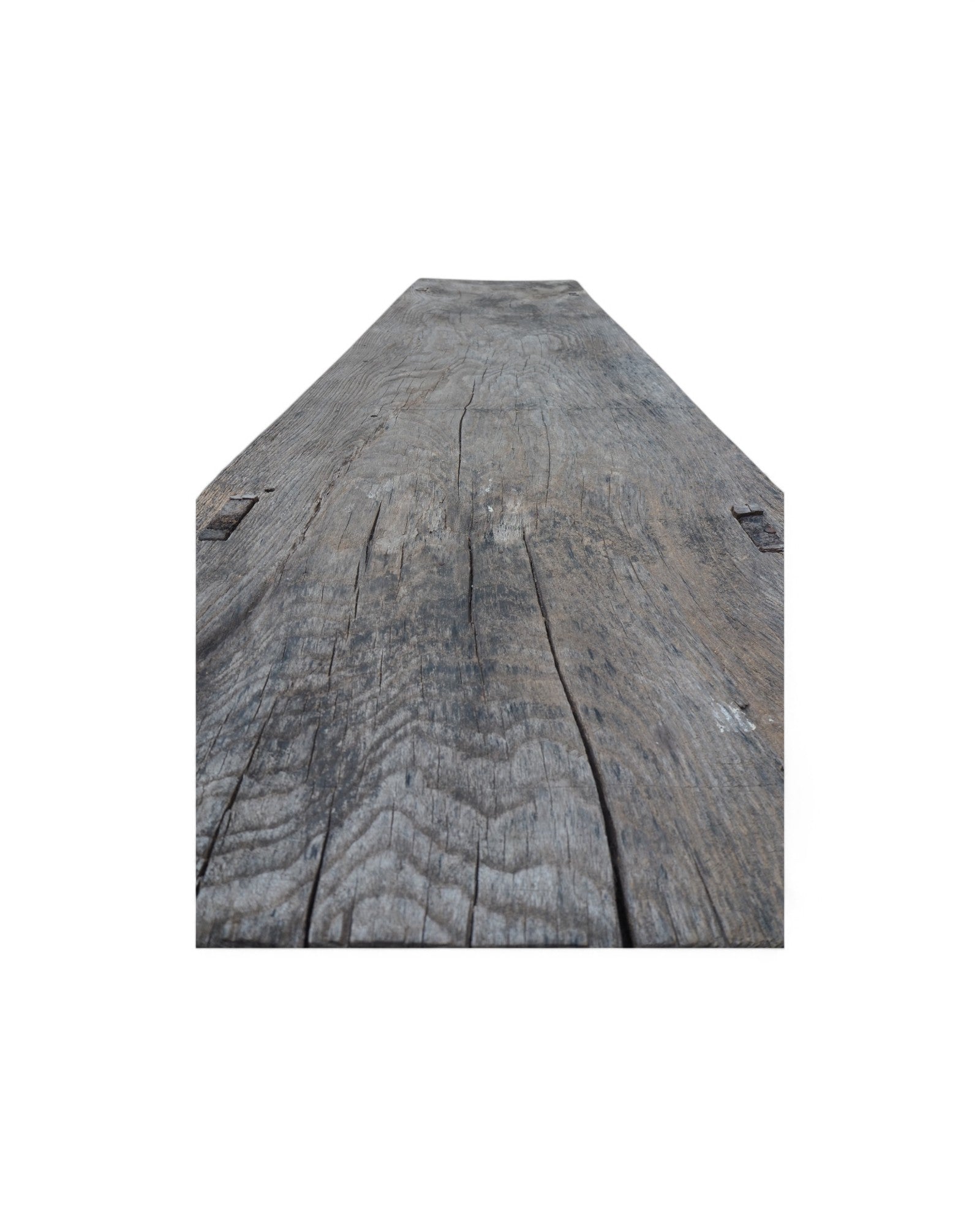 Distressed Long Wooden Plank Bench 1920s