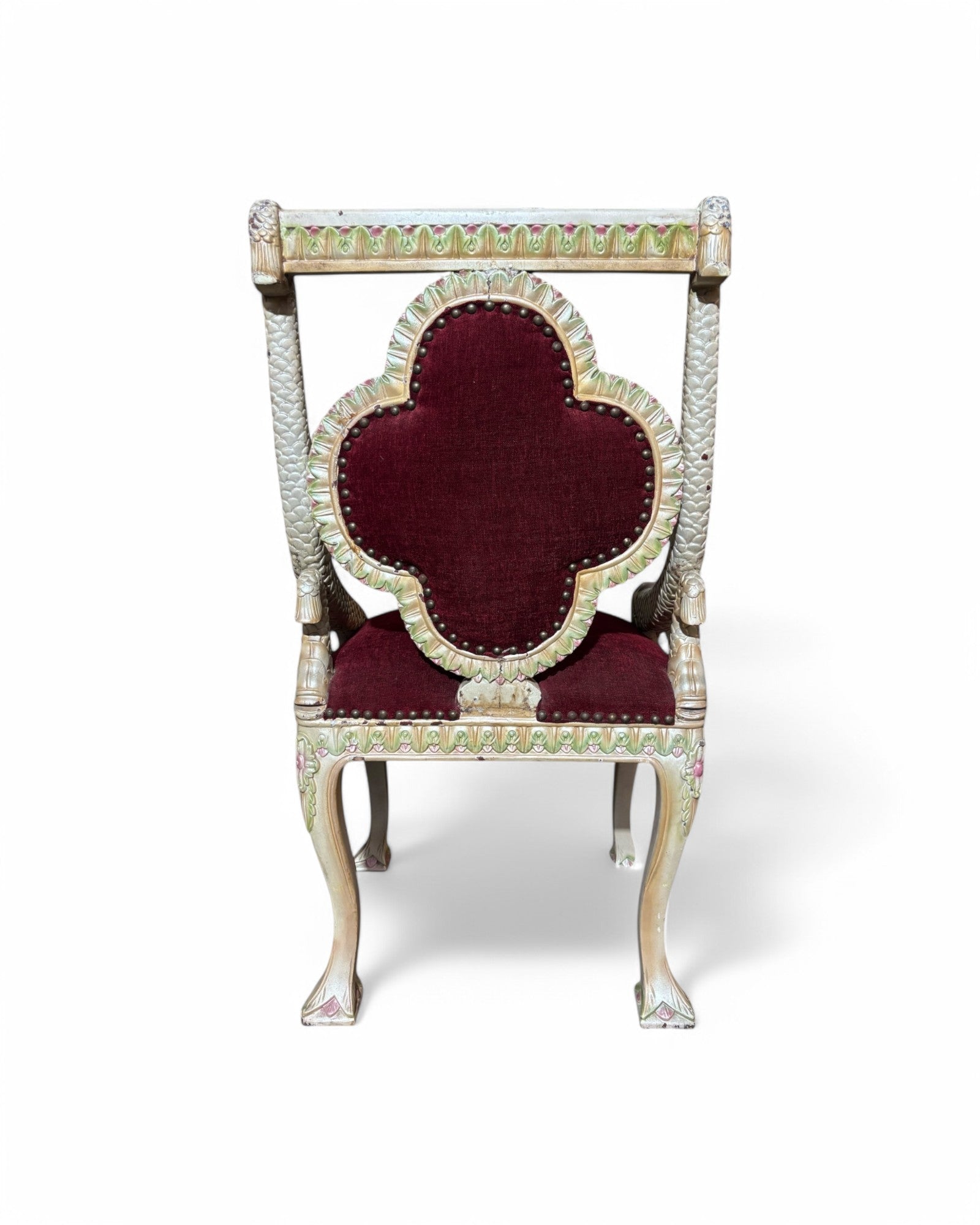 1920s Mermaid Pearl Antique Dining Table Set - 1 Table 8 Dining Chairs