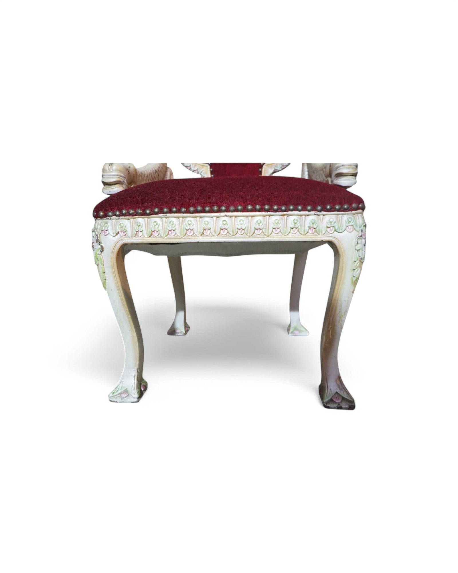 1920s Mermaid Pearl Antique Dining Table Set - 1 Table 8 Dining Chairs