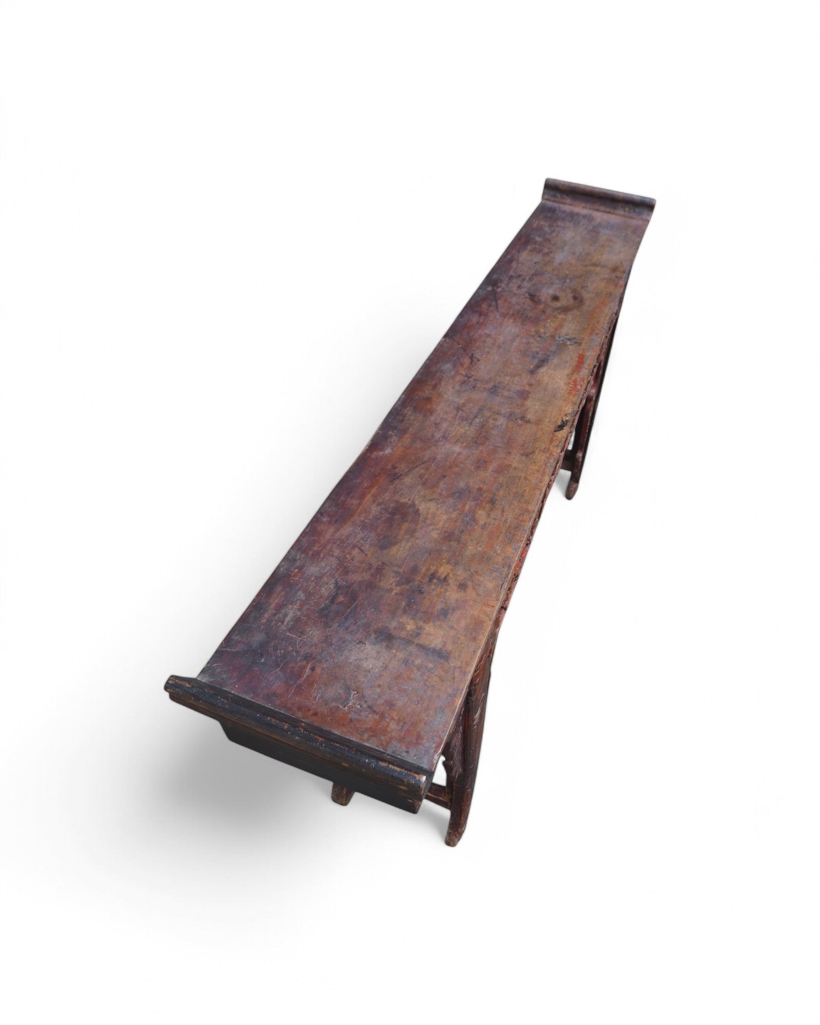 Fujian Red & Black Trim Emperor Mid Qing Ornate Console